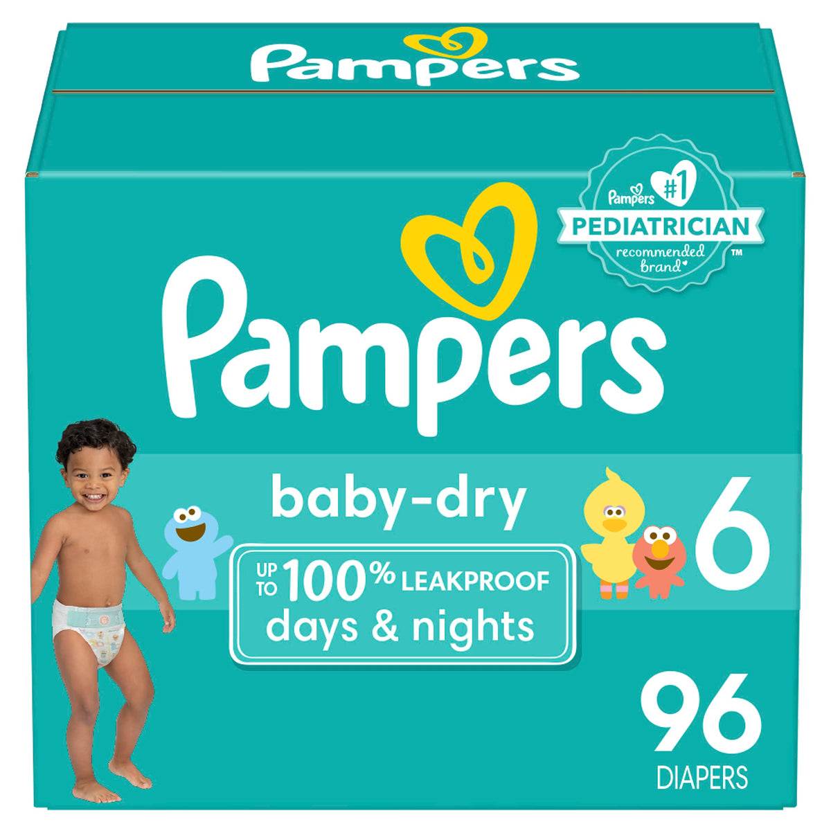 Pampers Baby Dry Ultra Cushiony Diapers, Size 5 (20-37 lbs), 132 Count, Up to 100% Leakproof