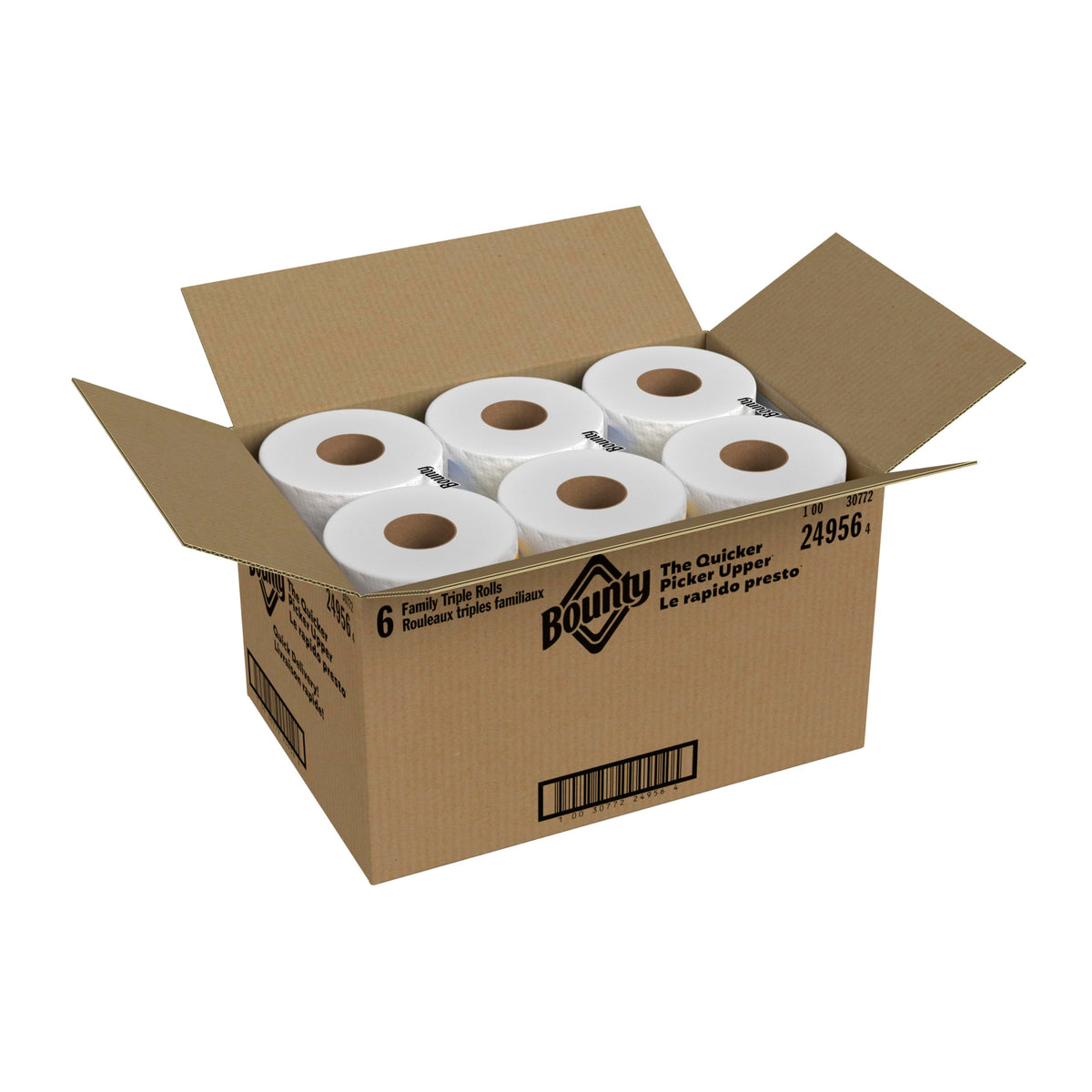 Bounty Paper Towels Quick Size, White, 16 Family Rolls = 40 Regular Rolls