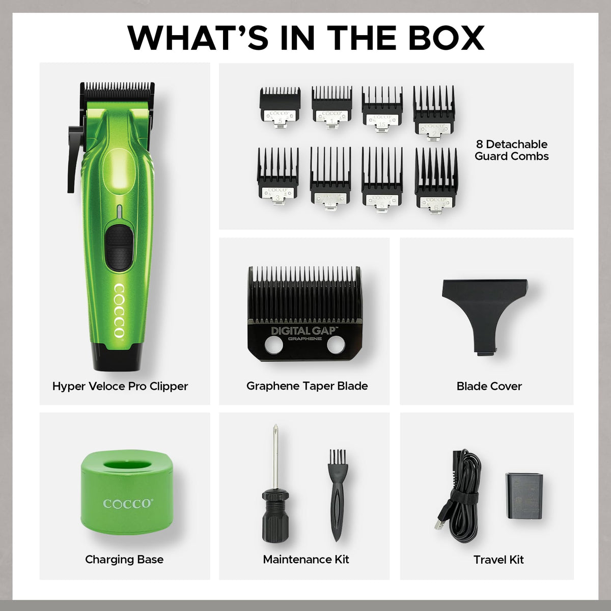 Cocco Hyper Veloce Pro High Performance Cordless Brushless Hair Clipper