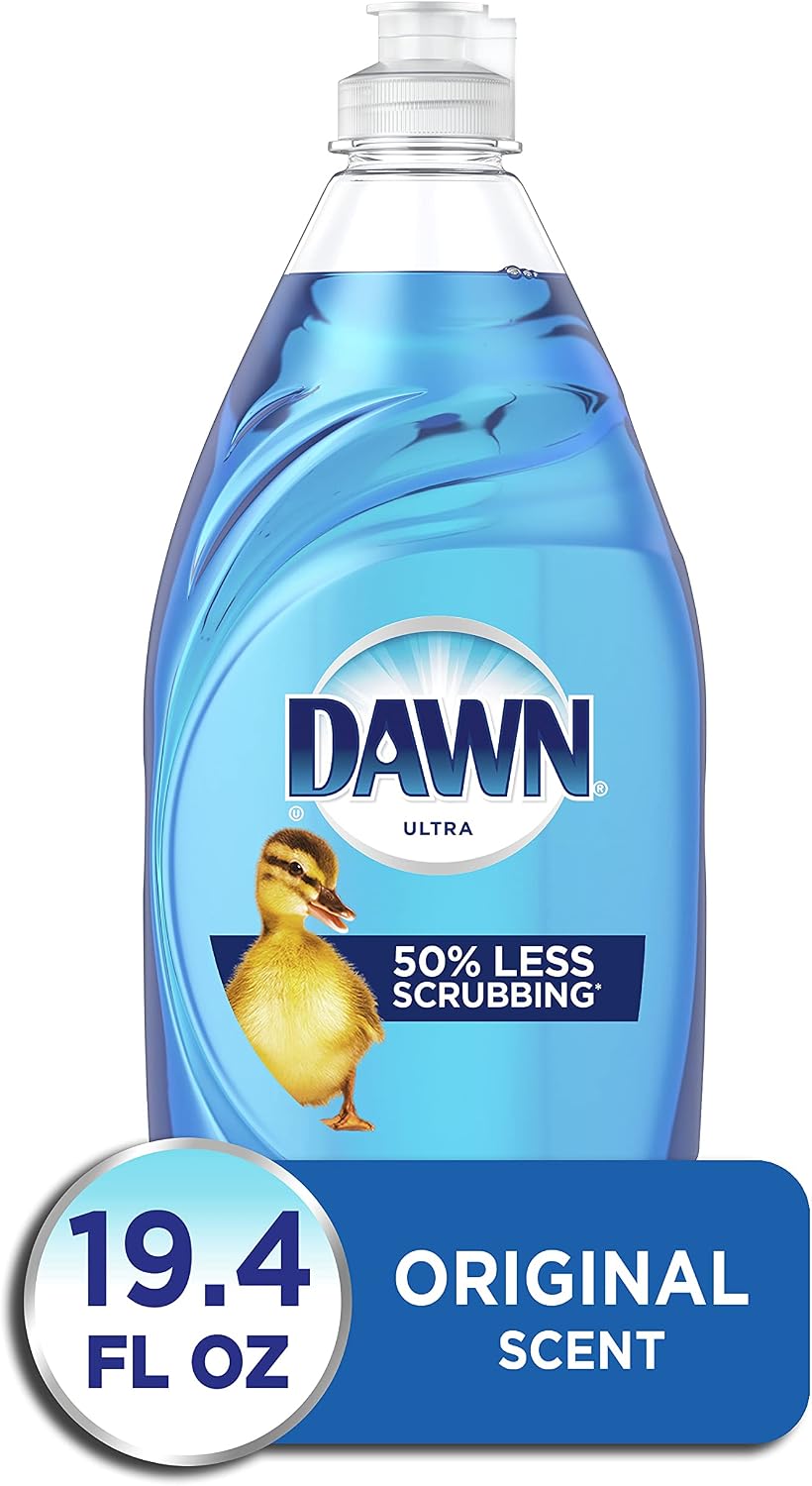 Dawn Ultra Dish Soap Refill Jug, Large Size Original Blue Liquid Dishwashing Detergent, Powerful Dish Soap for Grease, 51.5 oz