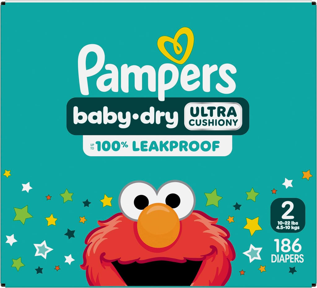 Pampers Diapers - Baby Dry - Size 3, 104 Count, Absorbent Disposable Infant Diaper (Packaging May Vary)