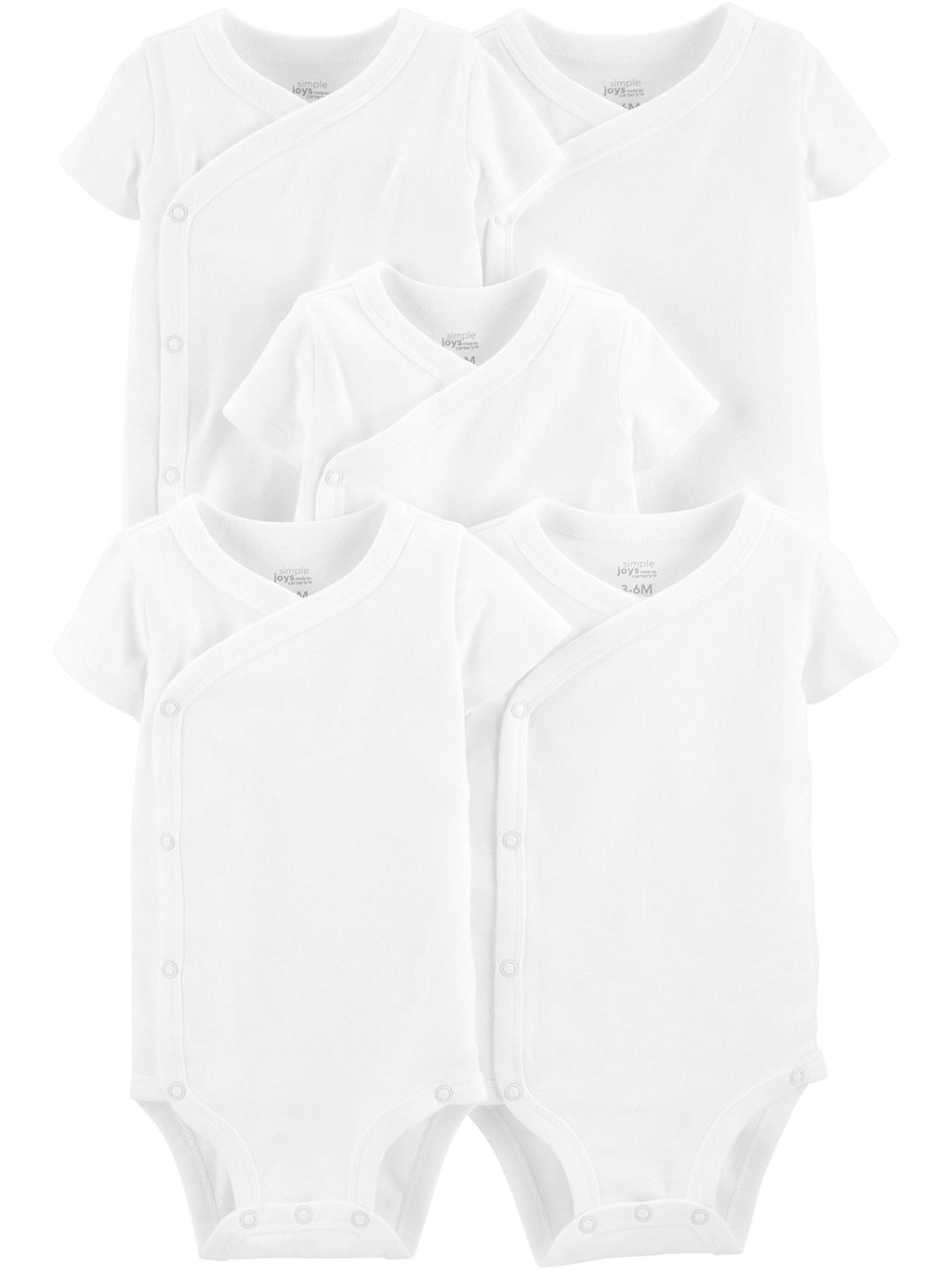 Simple Joys by Carter's Unisex Baby 5-pack Side Snap Short-sleeve Bodysuit