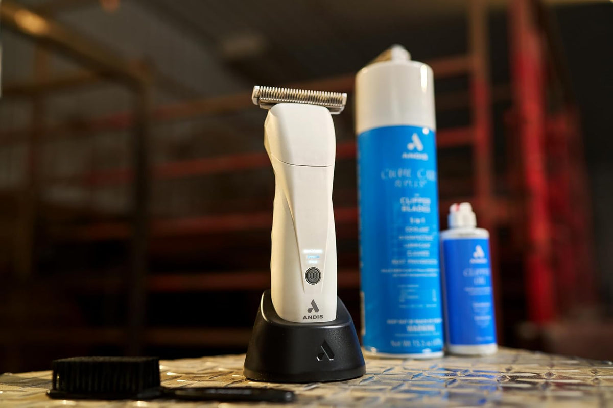 Andis 564042 Emerge Pro Cordless Detachable Blade Pet Hair Clipper, Brushless Motor, 4,500 SPM, Lightweight, Ergonomic, White