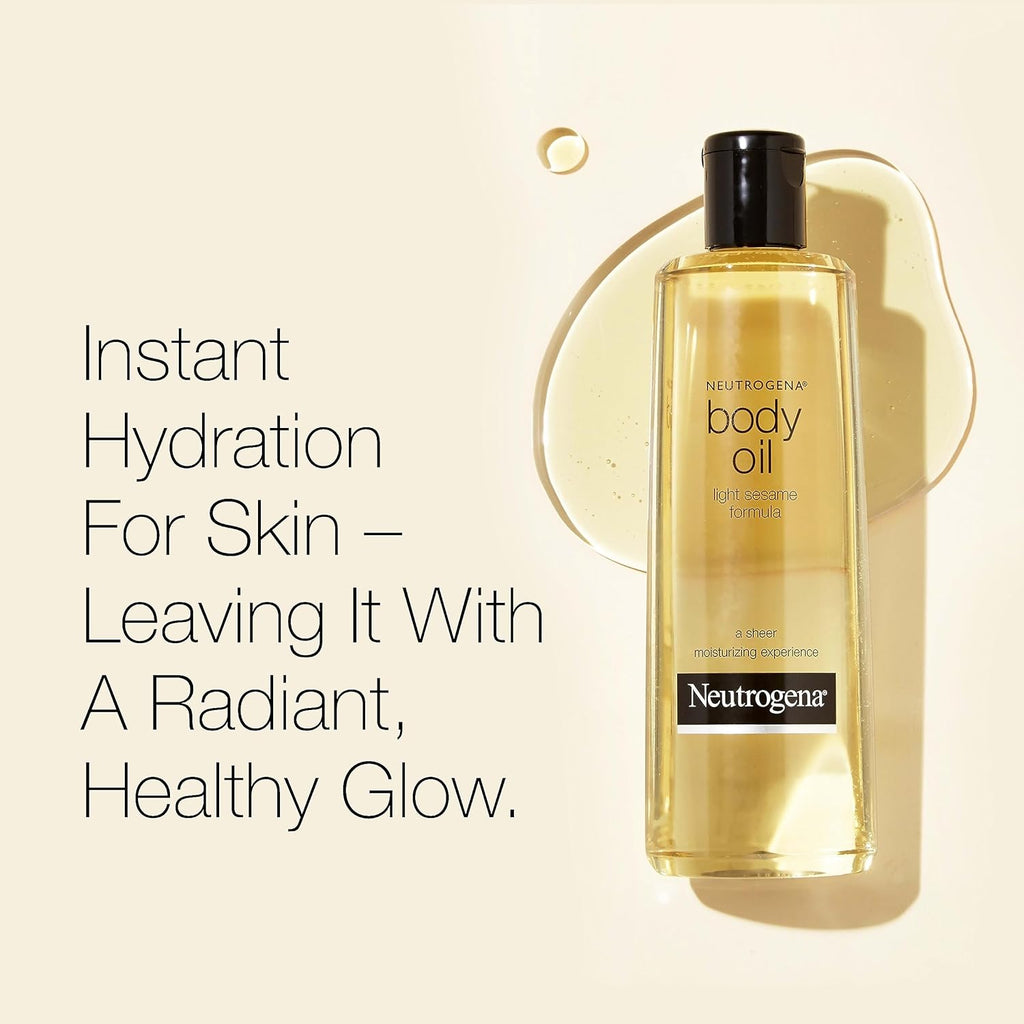 Neutrogena Body Oil Light Sesame Formula - 16 oz (2 Pack)