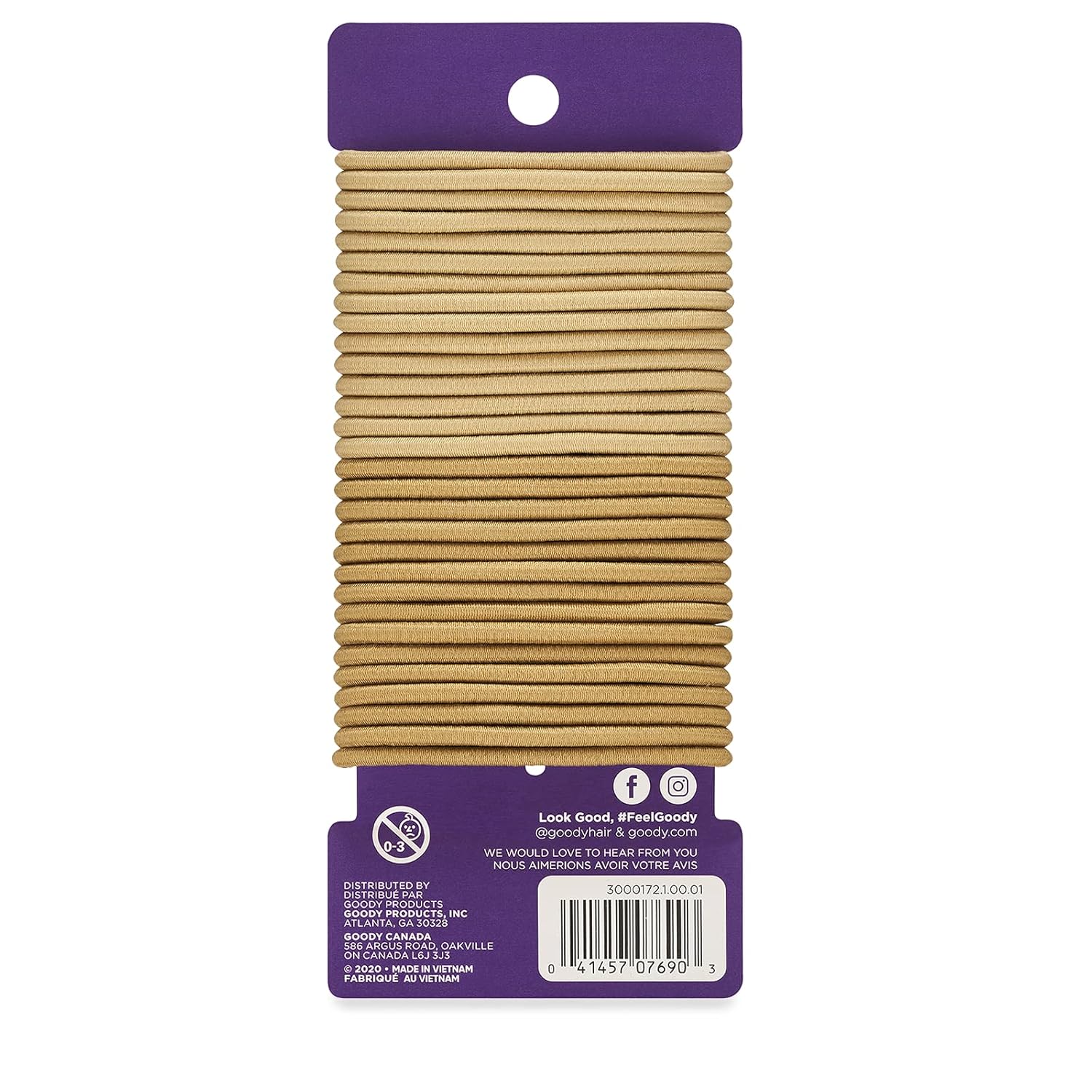 Goody Ouchless Hair Elastics - Brown, 30 Count