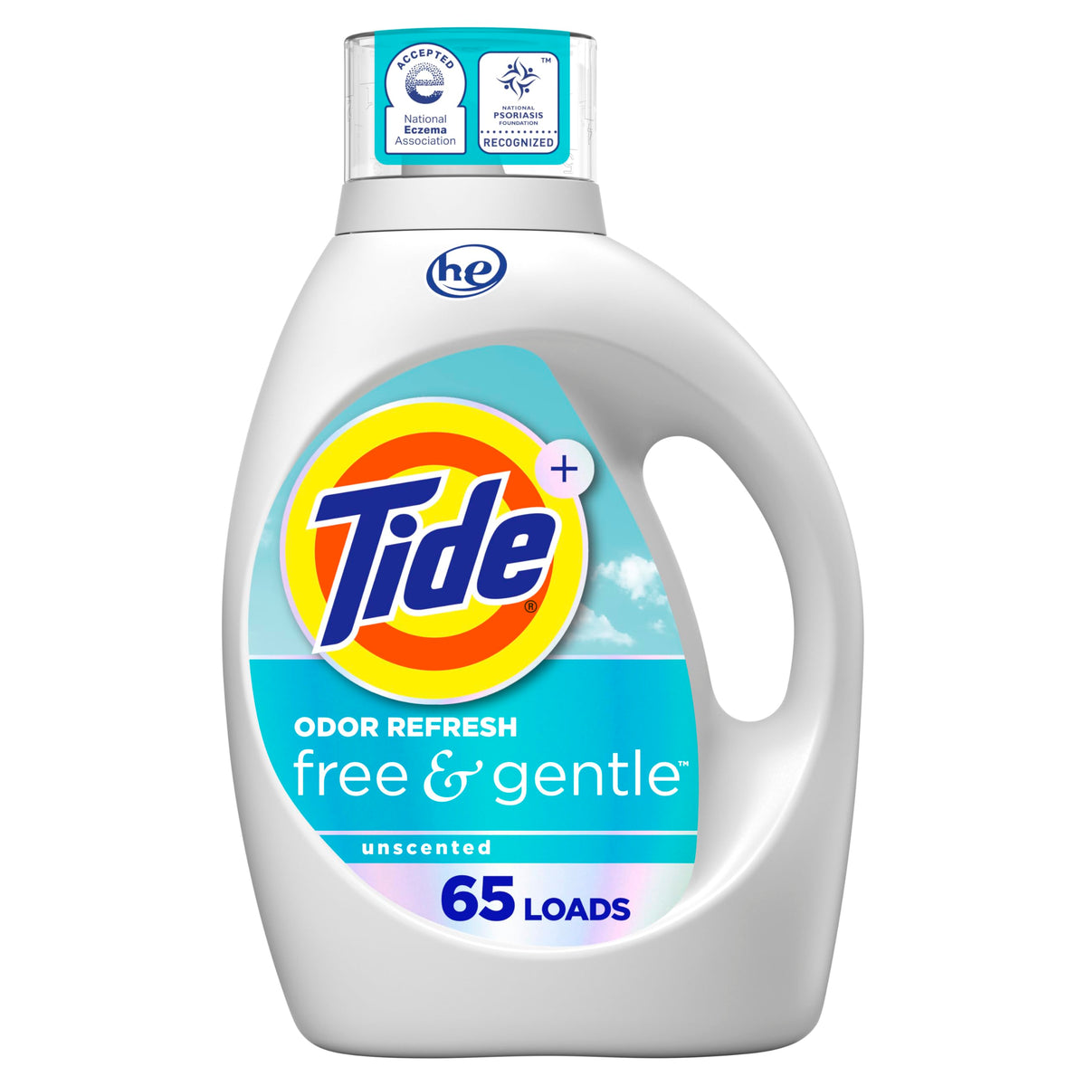 Tide Free & Gentle Liquid Laundry Detergent, 100 Loads, 132 fl oz, Tide Laundry Detergent, Clean Laundry Detergent