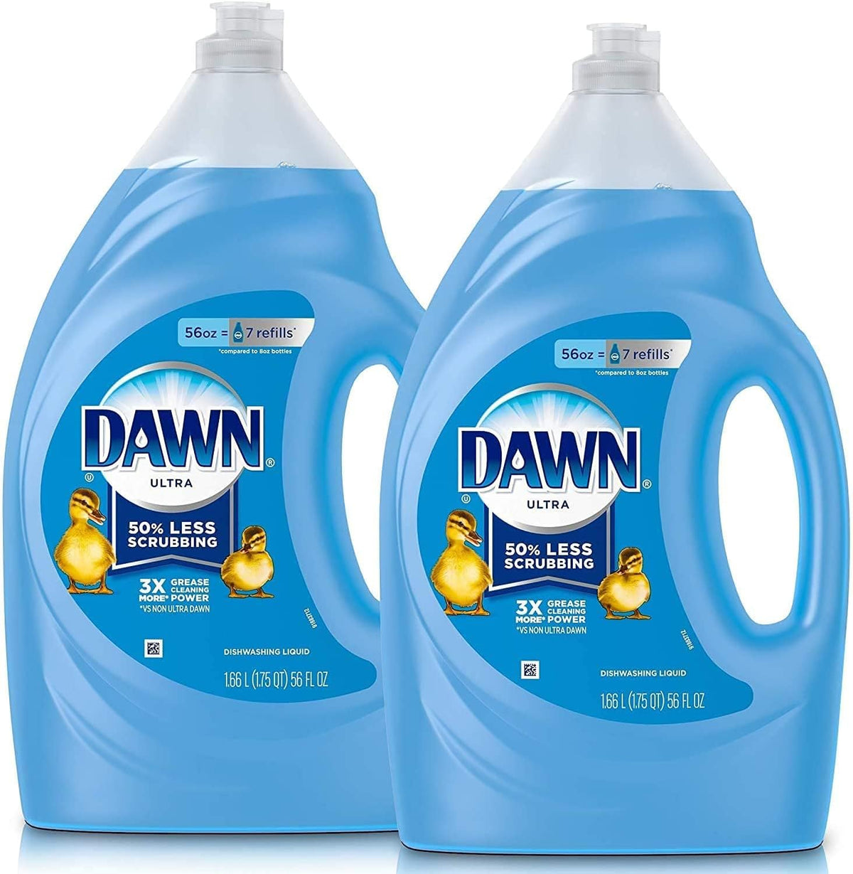Dawn Ultra Dish Soap Refill Jug, Large Size Original Blue Liquid Dishwashing Detergent, Powerful Dish Soap for Grease, 51.5 oz
