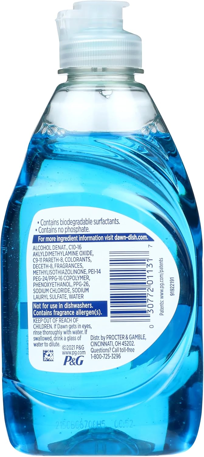 Dawn Ultra Dish Soap Refill Jug, Large Size Original Blue Liquid Dishwashing Detergent, Powerful Dish Soap for Grease, 51.5 oz