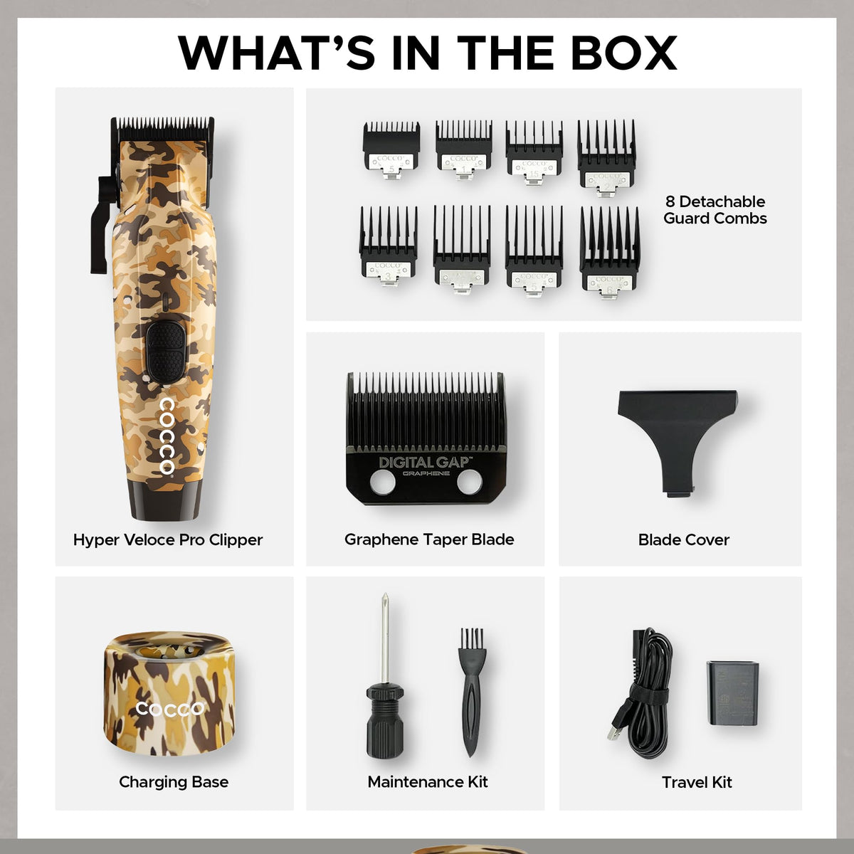 Cocco Hyper Veloce Pro High Performance Cordless Brushless Hair Clipper