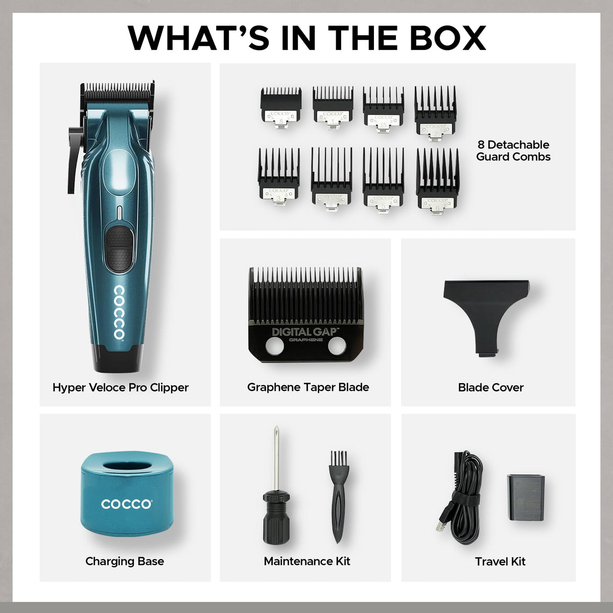 Cocco Hyper Veloce Pro High Performance Cordless Brushless Hair Clipper