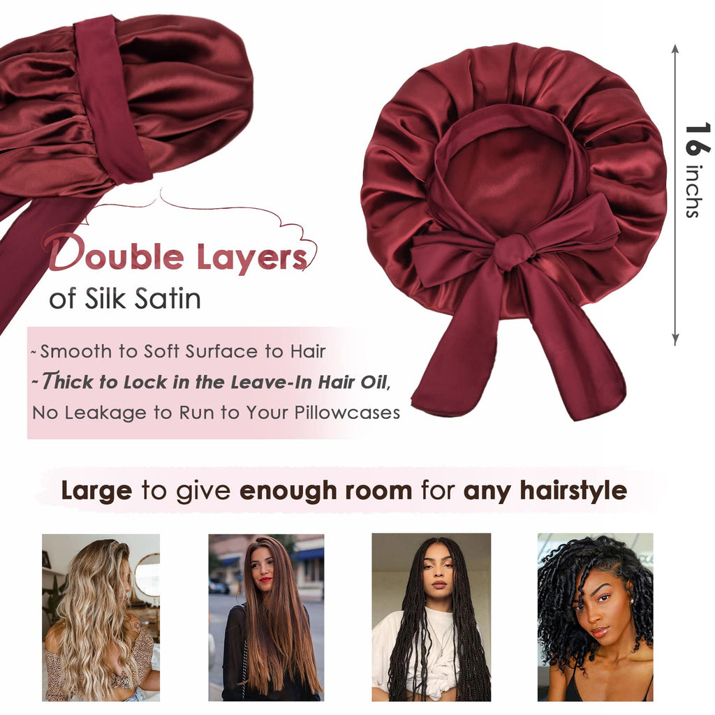 YANIBEST Adjustable Silk Bonnet – Double Layer
