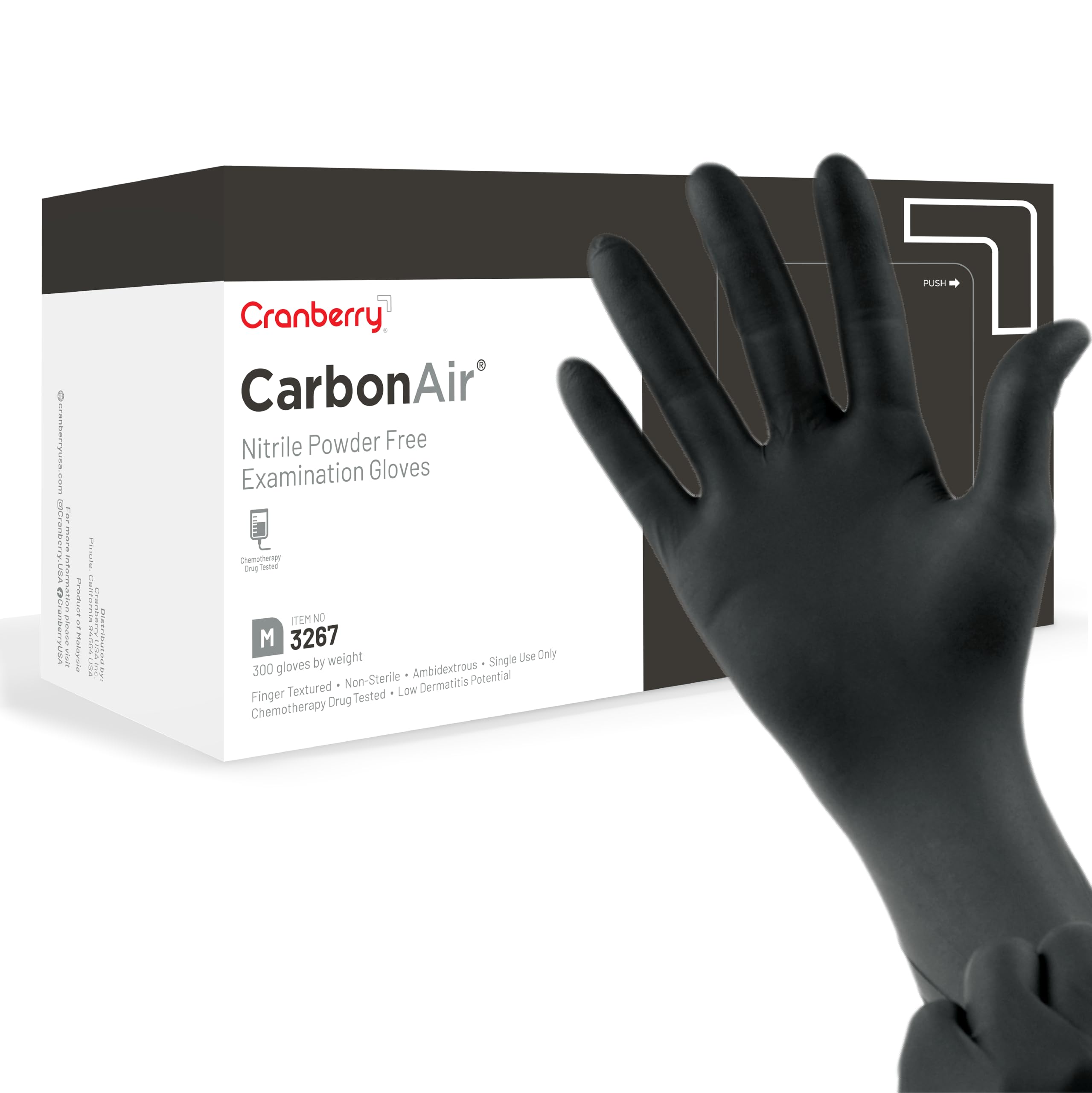 Cranberry Carbon Air Nitrile Gloves