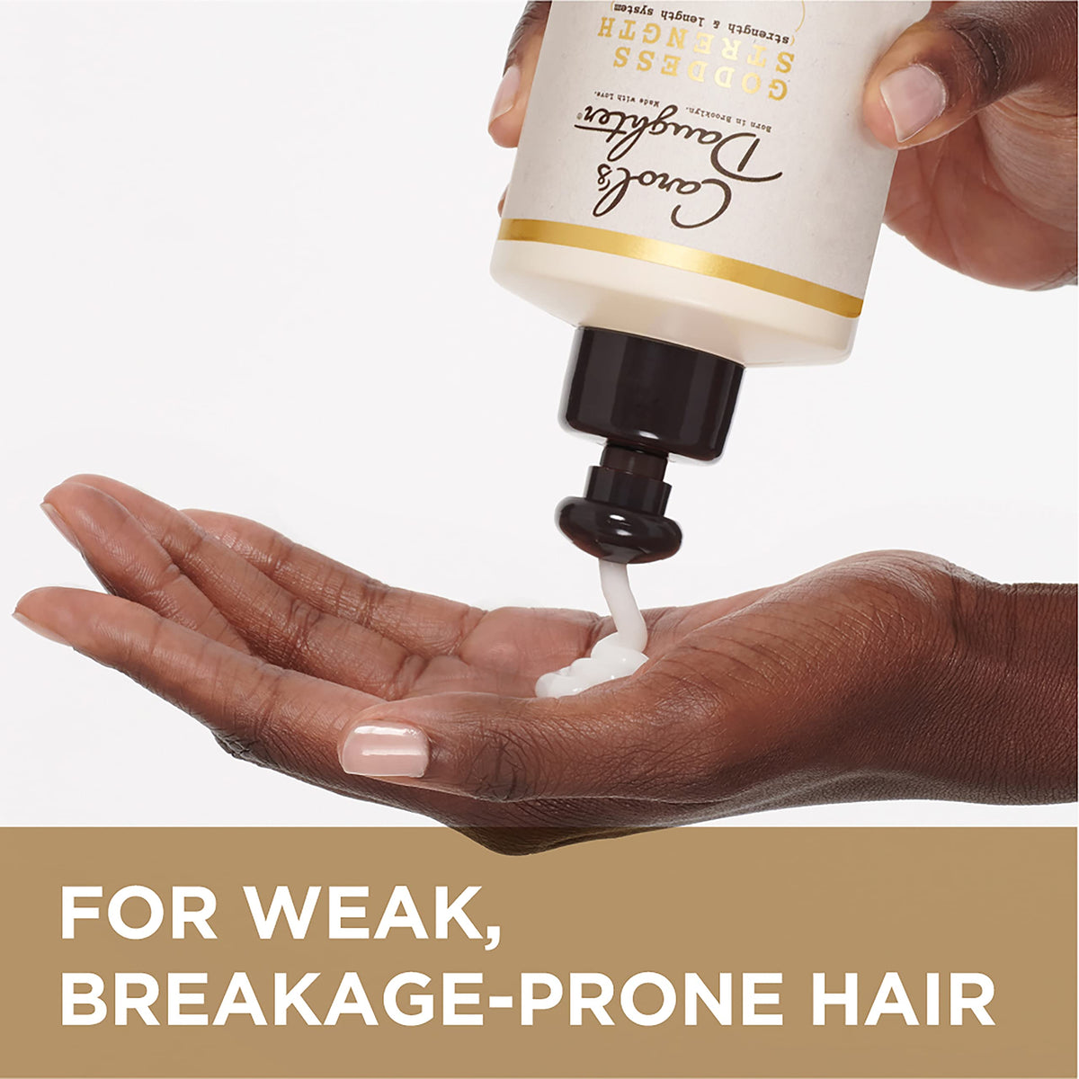Carol's Daughter Goddess Strength Fortifying Shampoo For Wavy, Coily and Curly Hair, Sulfate Free Shampoo with Castor Oil for Weak Hair, 11 Fl Oz