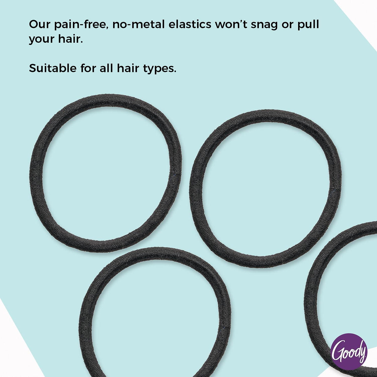 Goody Ouchless Elastic Hair Ties, 30 Ct, Blone, 4MM Rubber Bands, Pain-Free