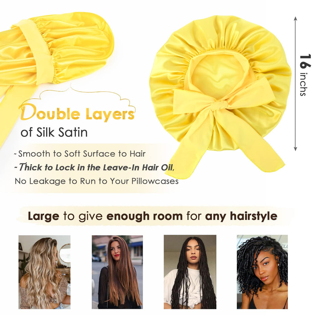 YANIBEST Adjustable Silk Bonnet – Double Layer