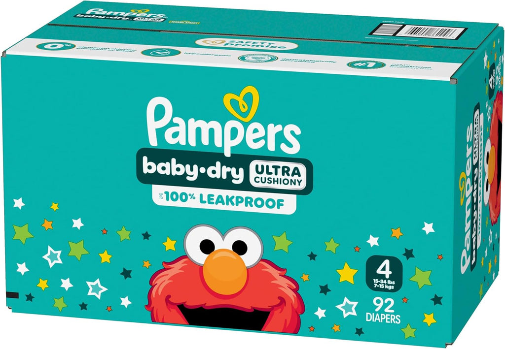 Pampers Diapers - Baby Dry - Size 3, 104 Count, Absorbent Disposable Infant Diaper (Packaging May Vary)