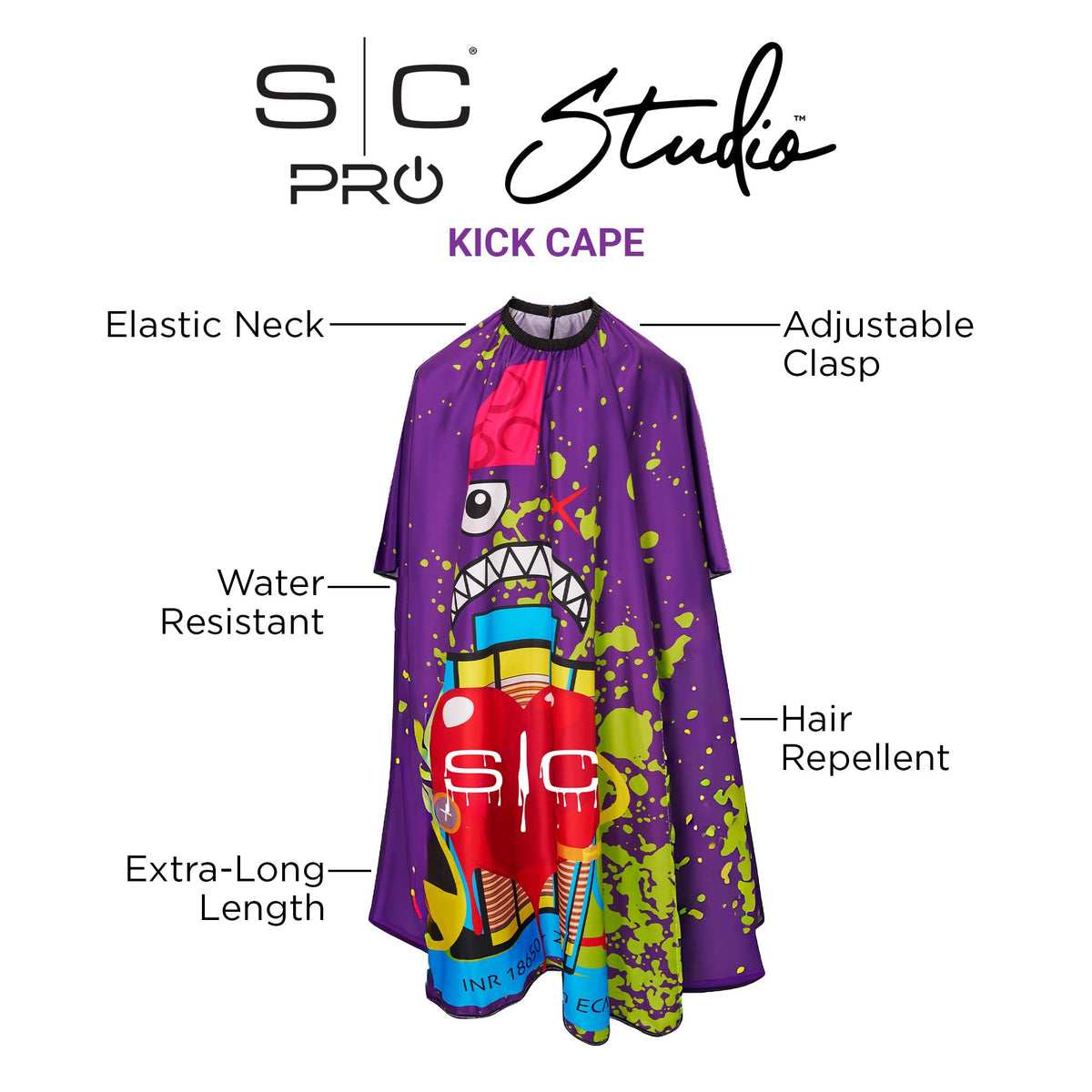 Stylecraft Kick Cover Barber Cape Water-Resistant Hair Cutting One Size