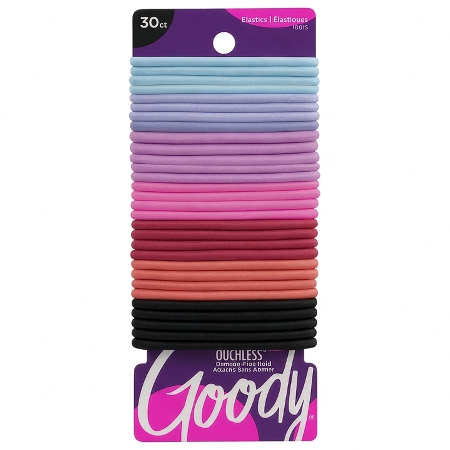 Goody Ouchless Hair Elastics - Brown, 30 Count