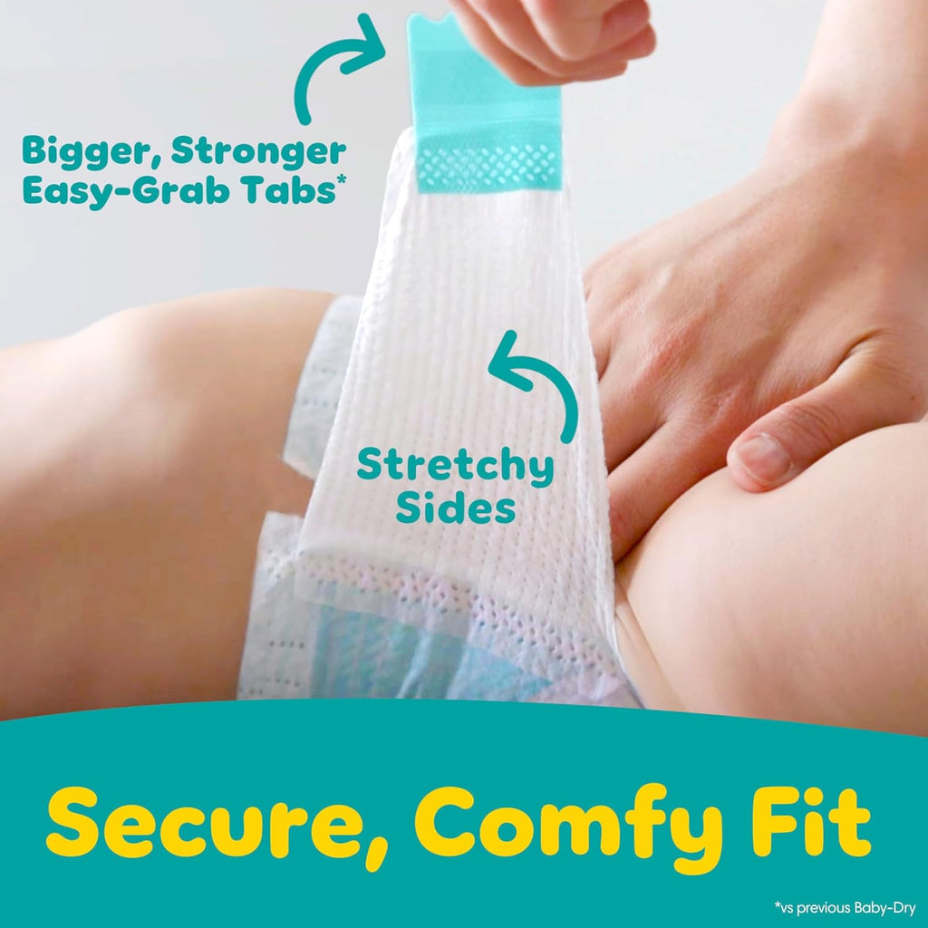 Pampers Diapers - Baby Dry - Size 3, 104 Count, Absorbent Disposable Infant Diaper (Packaging May Vary)