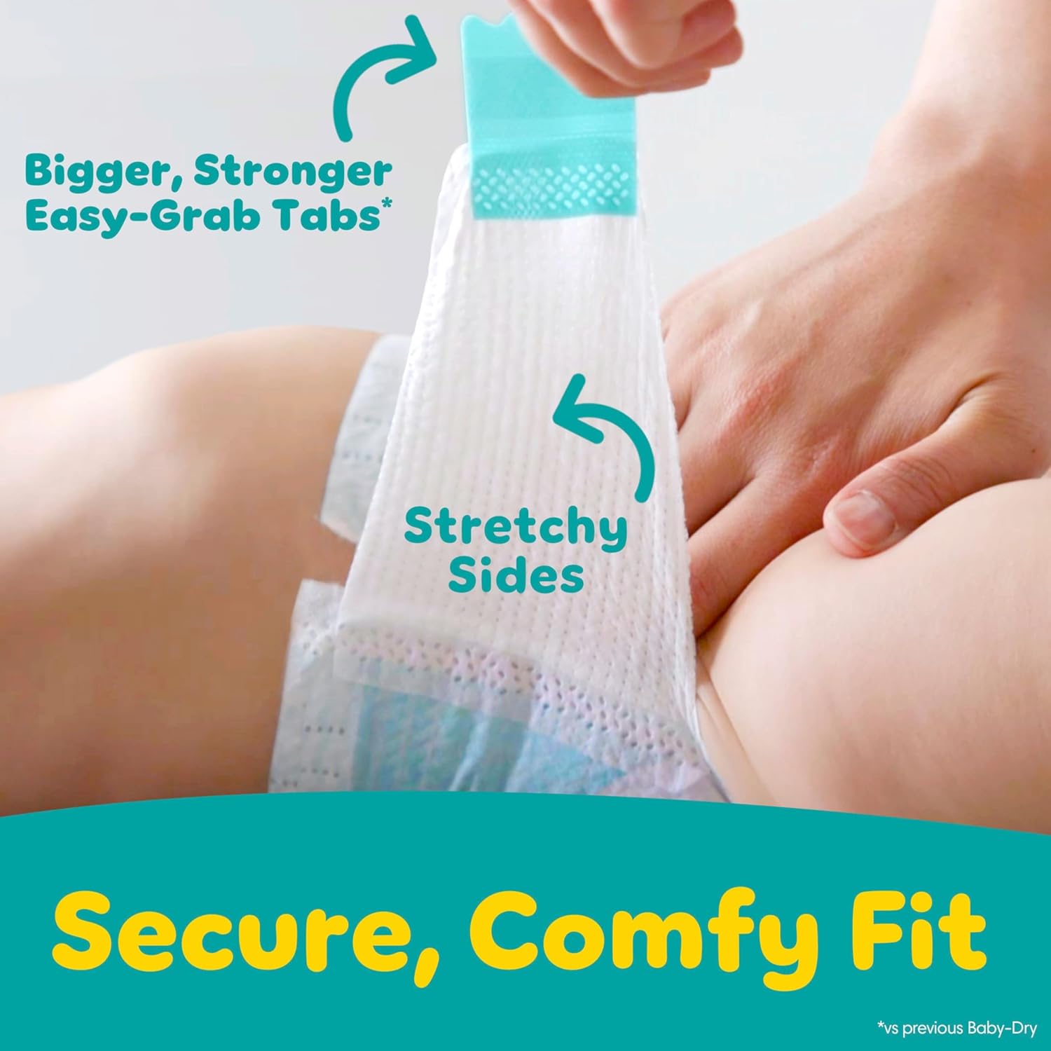 Pampers Diapers - Baby Dry - Size 3, 104 Count, Absorbent Disposable Infant Diaper (Packaging May Vary)