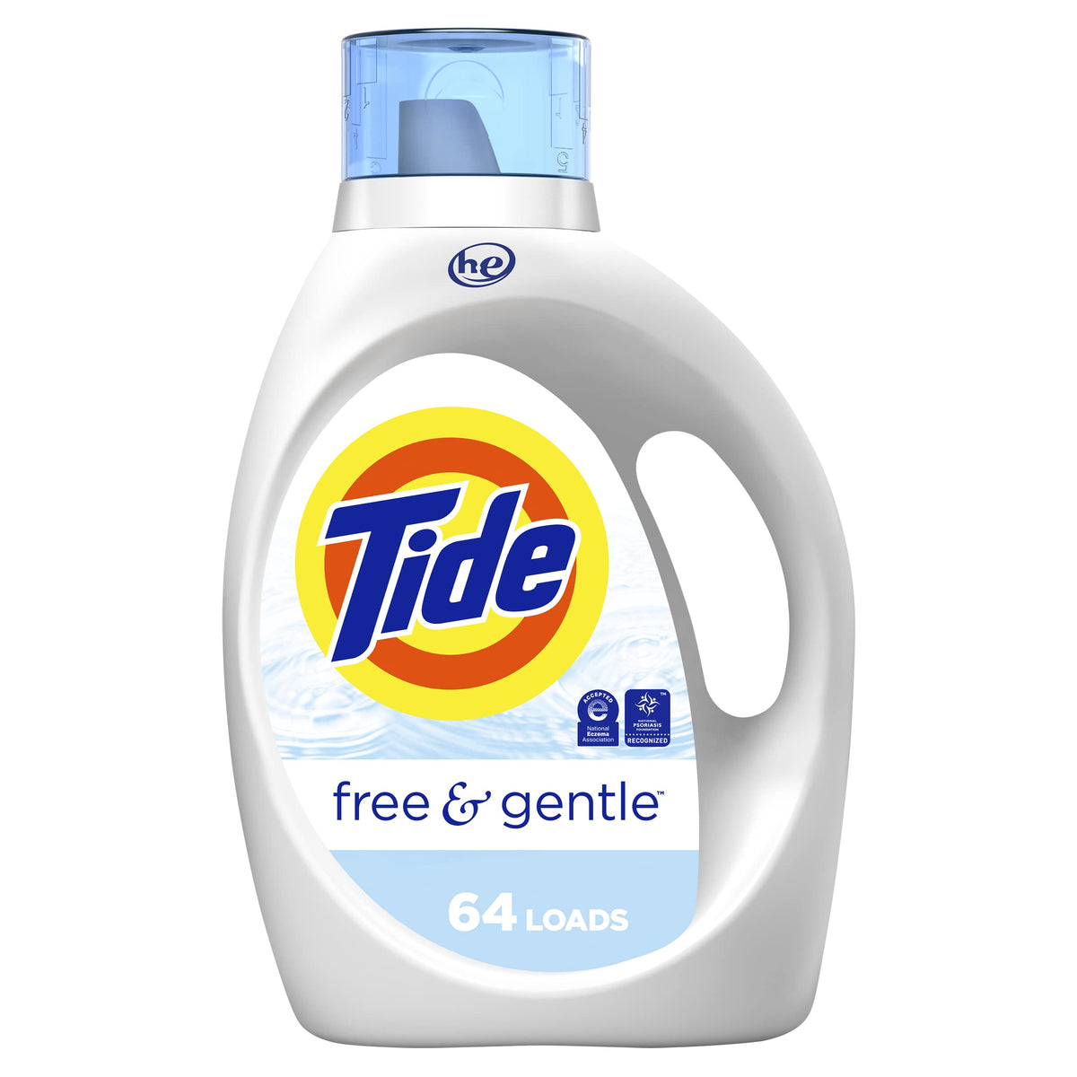 Tide Free & Gentle Liquid Laundry Detergent, 100 Loads, 132 fl oz, Tide Laundry Detergent, Clean Laundry Detergent