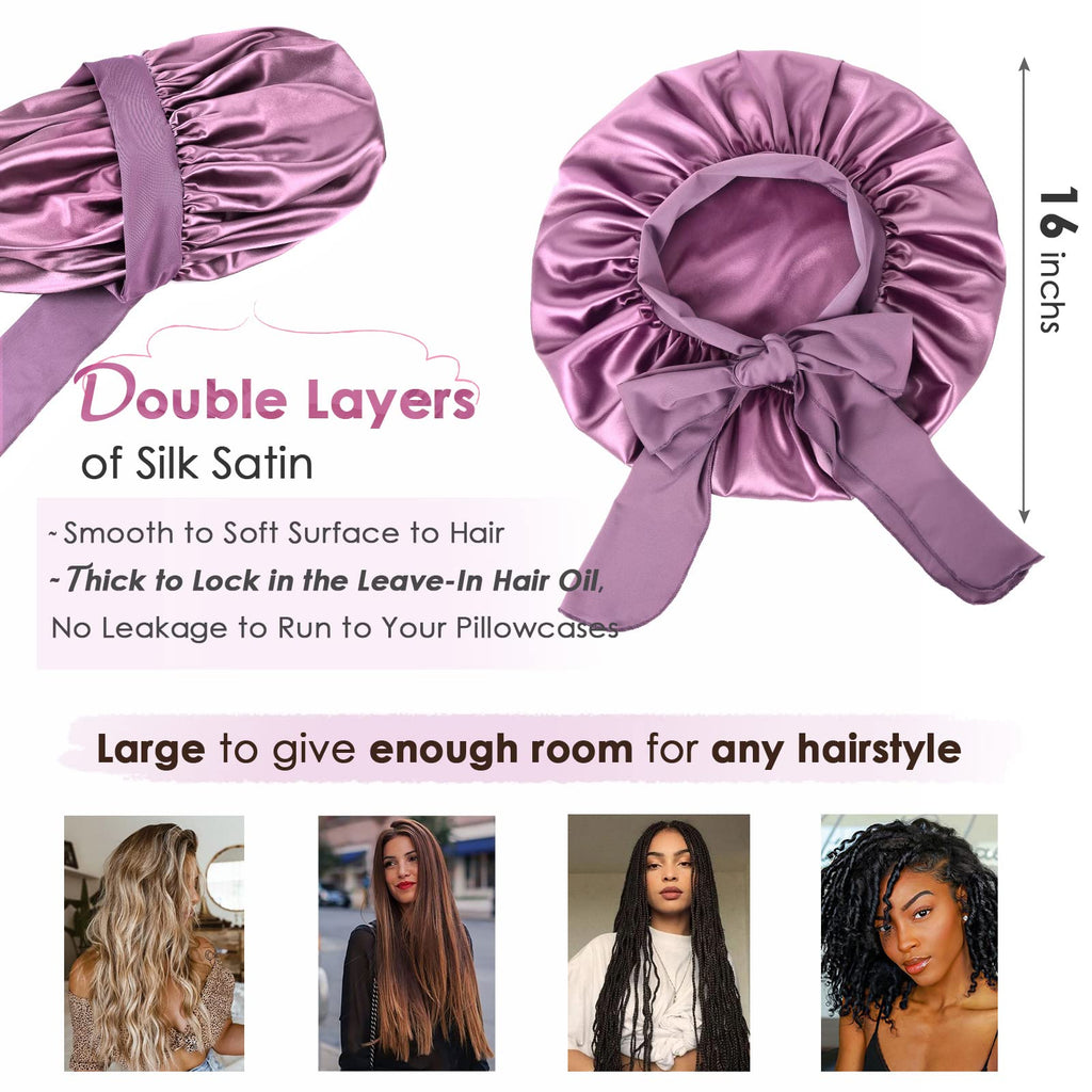 YANIBEST Adjustable Silk Bonnet – Double Layer