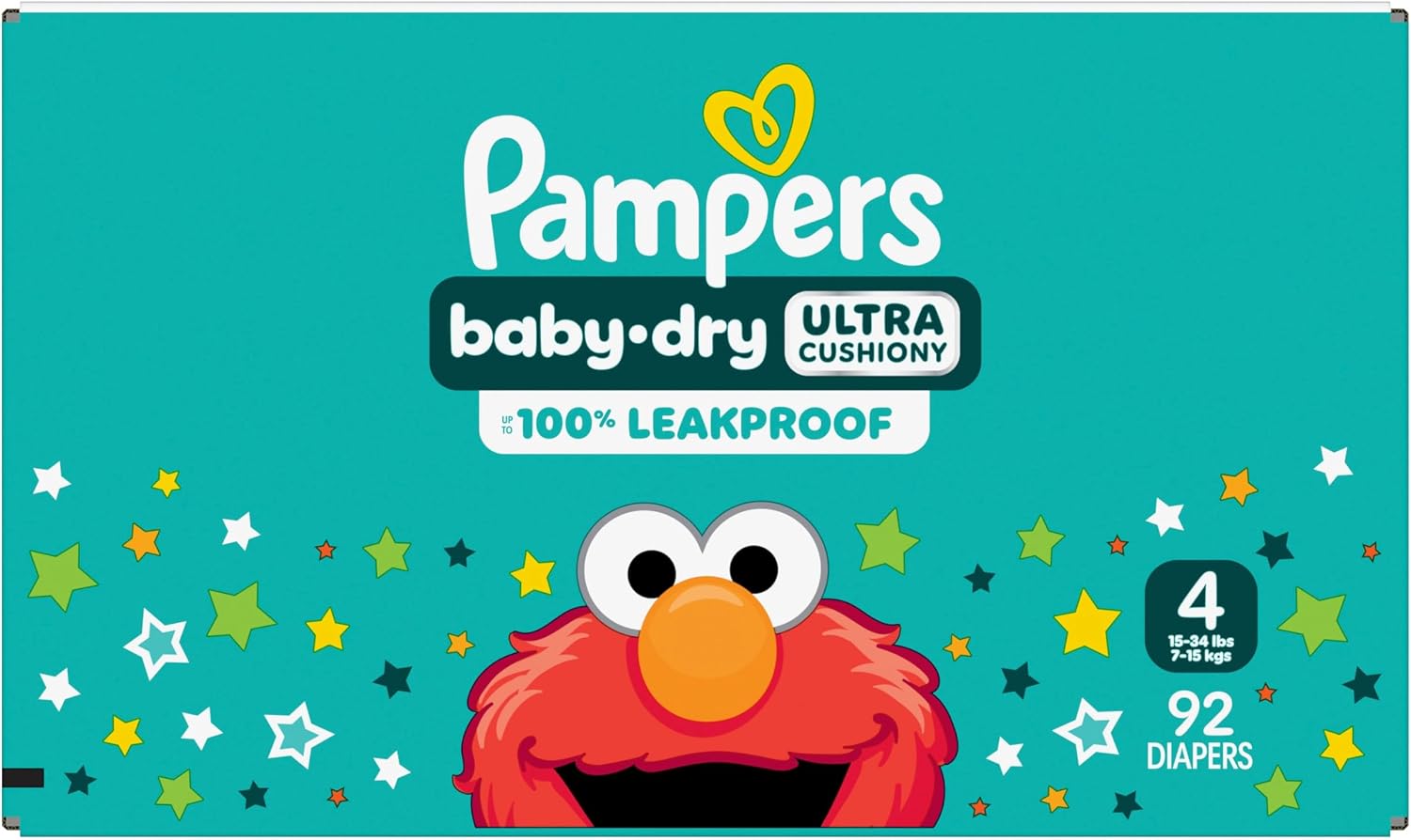 Pampers Diapers - Baby Dry - Size 3, 104 Count, Absorbent Disposable Infant Diaper (Packaging May Vary)