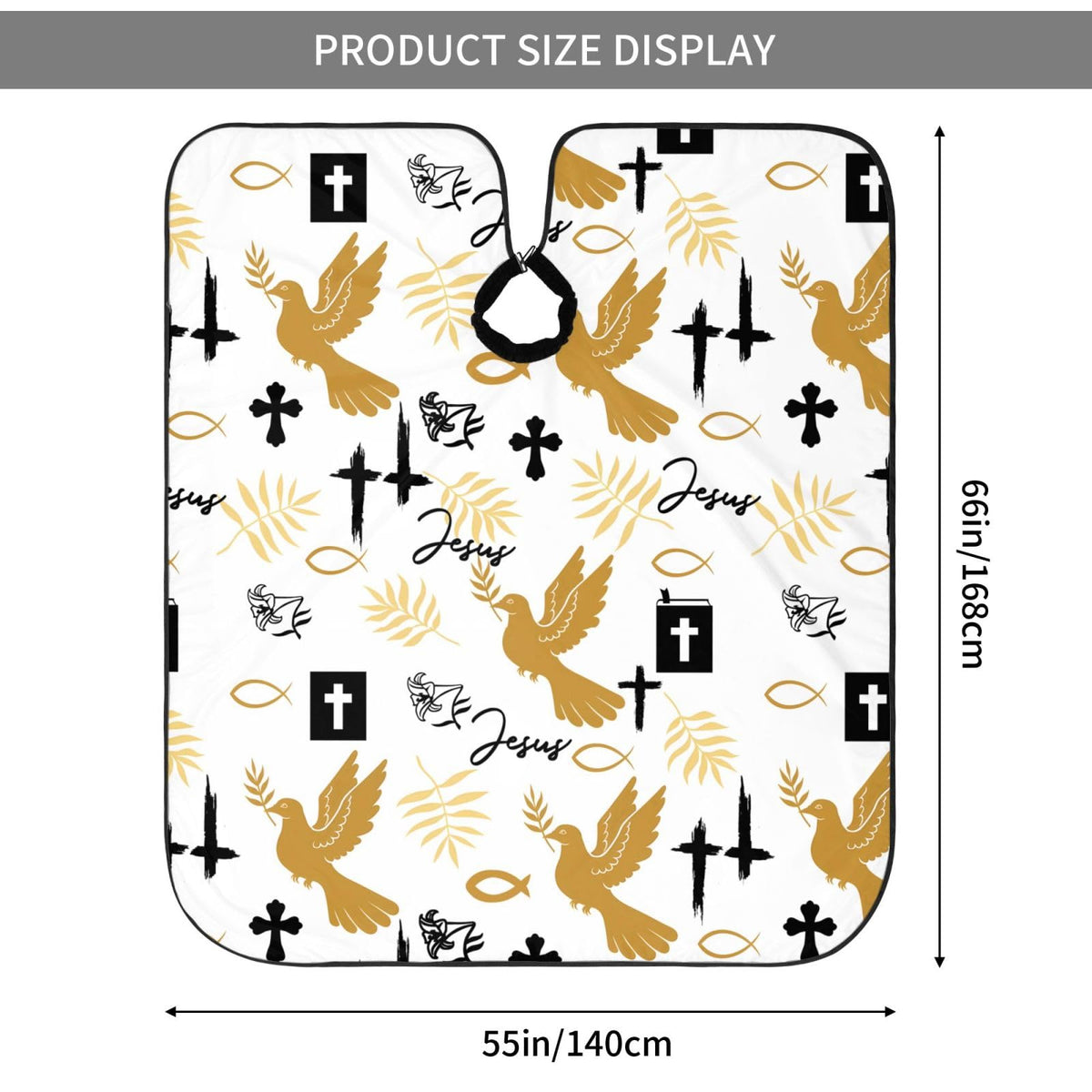 Christian Barber Cape, Jesus Hair Cutting Barber Cape Salon and Dyeing Styling Cloth for Women/Men