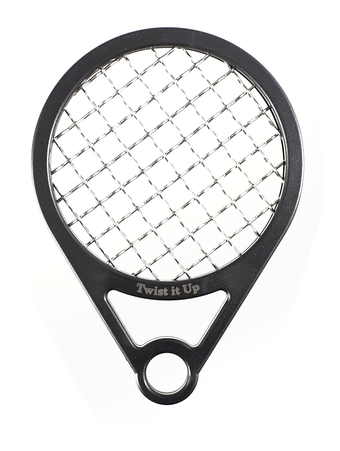Twist It Up Comb (Bond Black) - Alternative for Hair Sponges, Creates Curls and Twists for Black Men, Tennis Racket Design