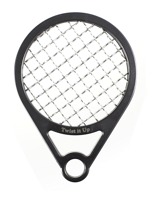 Twist It Up Comb (Bond Black) - Alternative for Hair Sponges, Creates Curls and Twists for Black Men, Tennis Racket Design