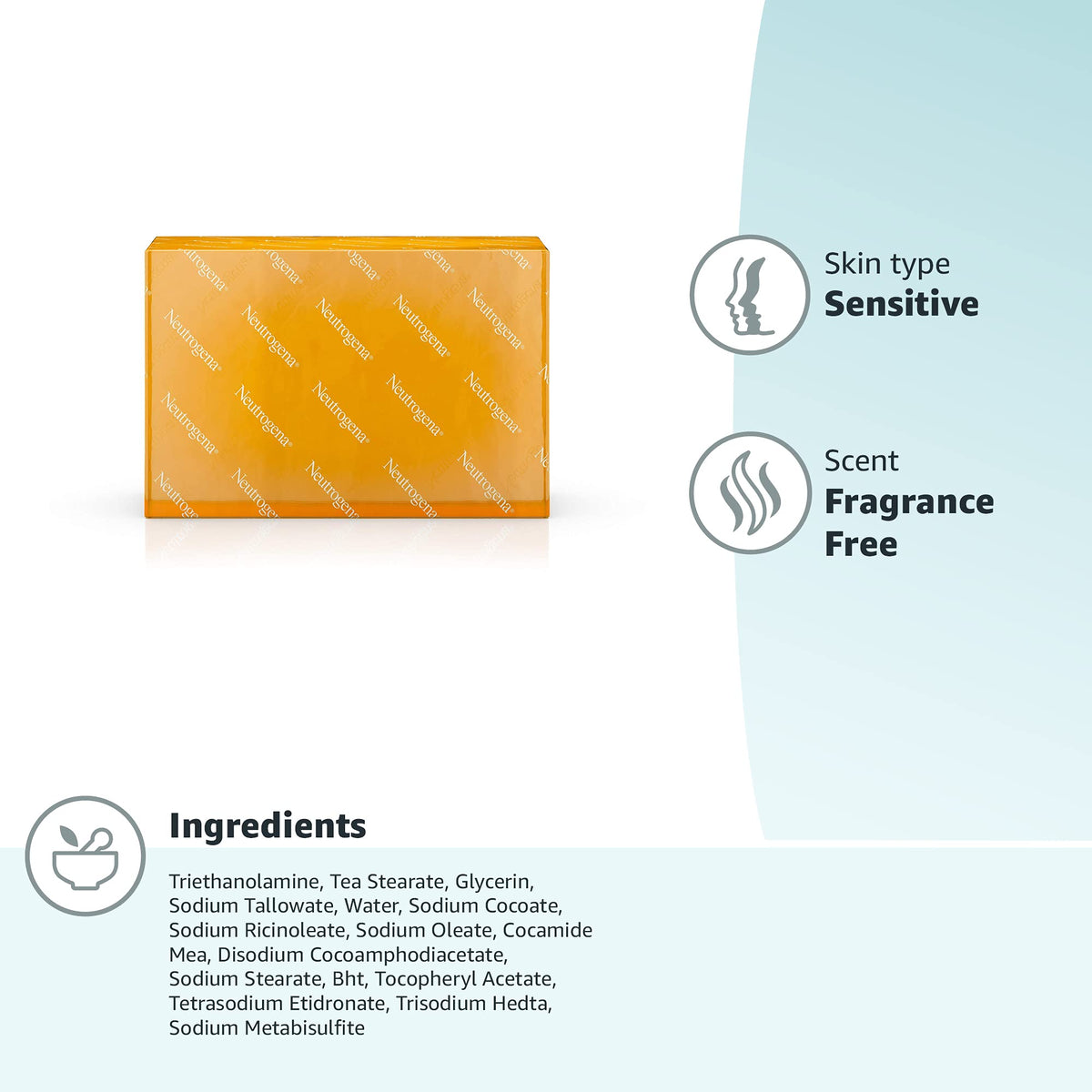 Neutrogena Original Transparent Facial Cleansing Bar, 3.5 oz