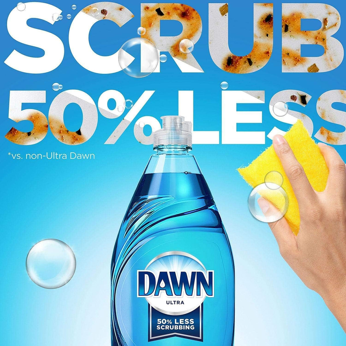 Dawn Ultra Dish Soap Refill Jug, Large Size Original Blue Liquid Dishwashing Detergent, Powerful Dish Soap for Grease, 51.5 oz