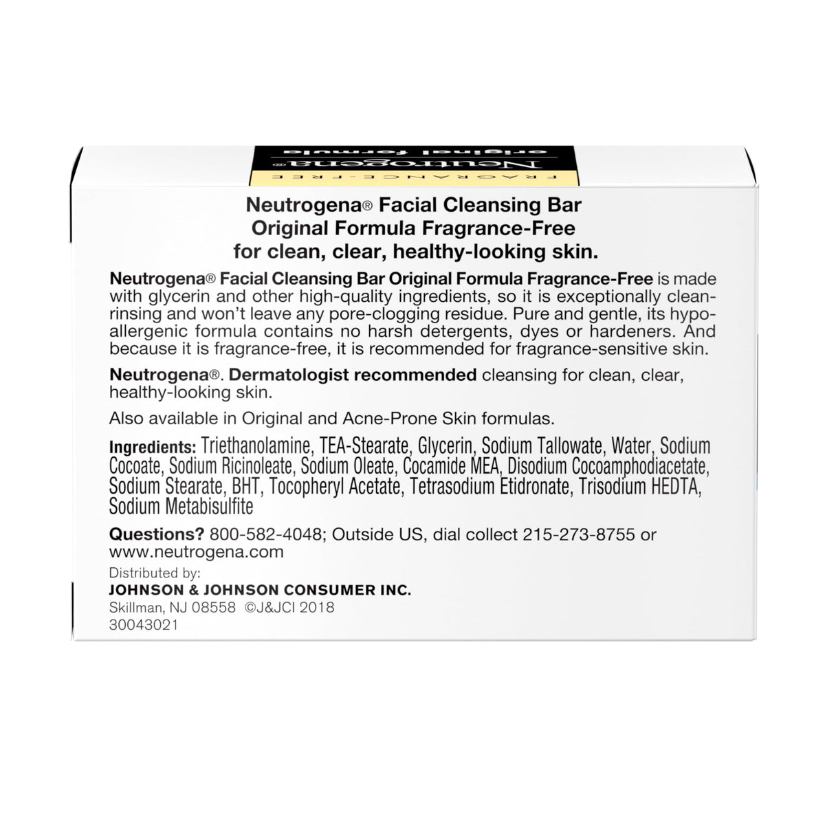 Neutrogena Original Transparent Facial Cleansing Bar, 3.5 oz