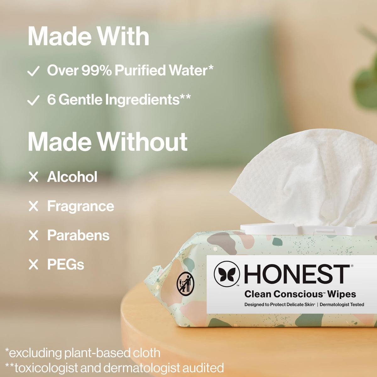 The Honest Company Multi-Use Baby Wipes, Geo Mood, 288 Count