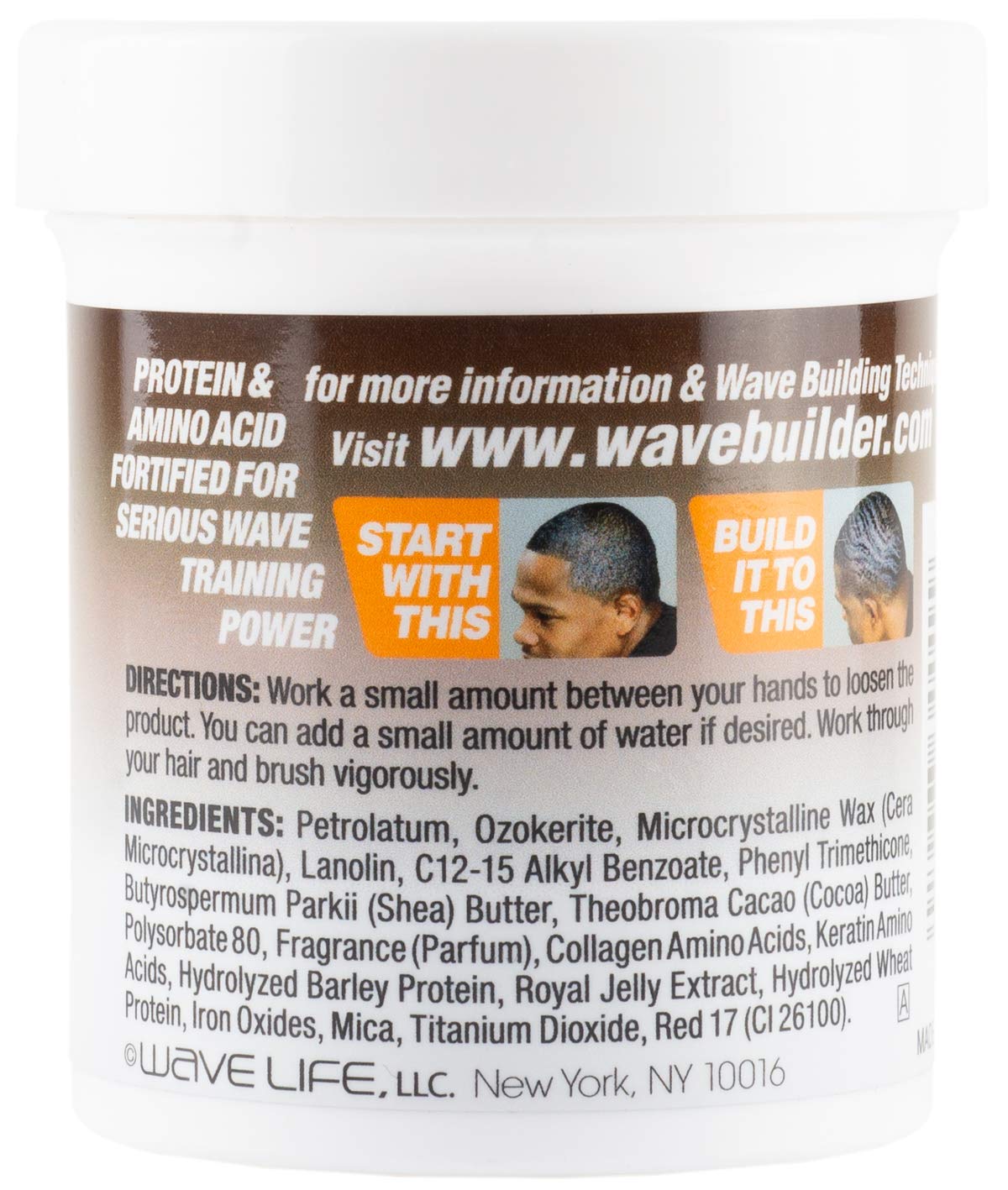WaveBuilder Cocoa & Shea Pomade | Super Smooth & Rich Formula Promotes Healthy Hair Waves, 3 Oz