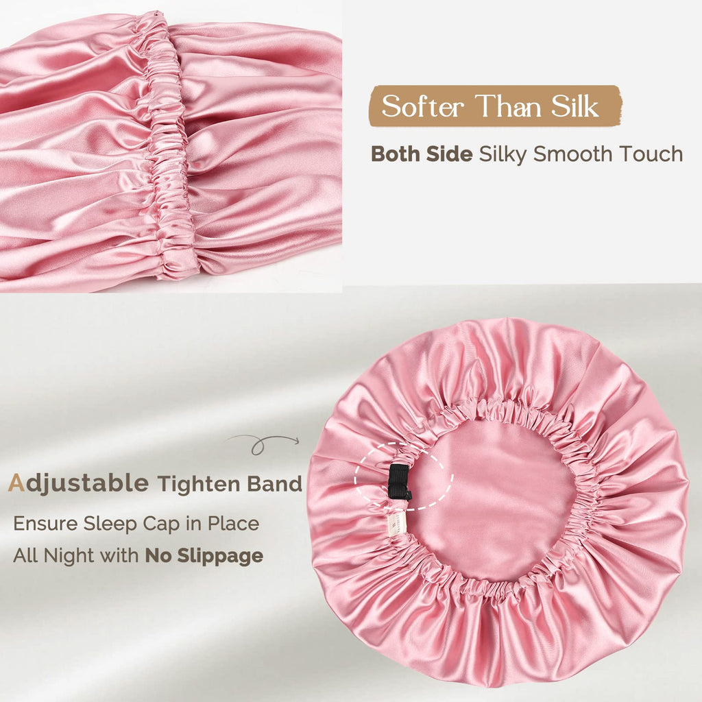 Yanibest Satin Sleep Bonnet – Adjustable Double Layer