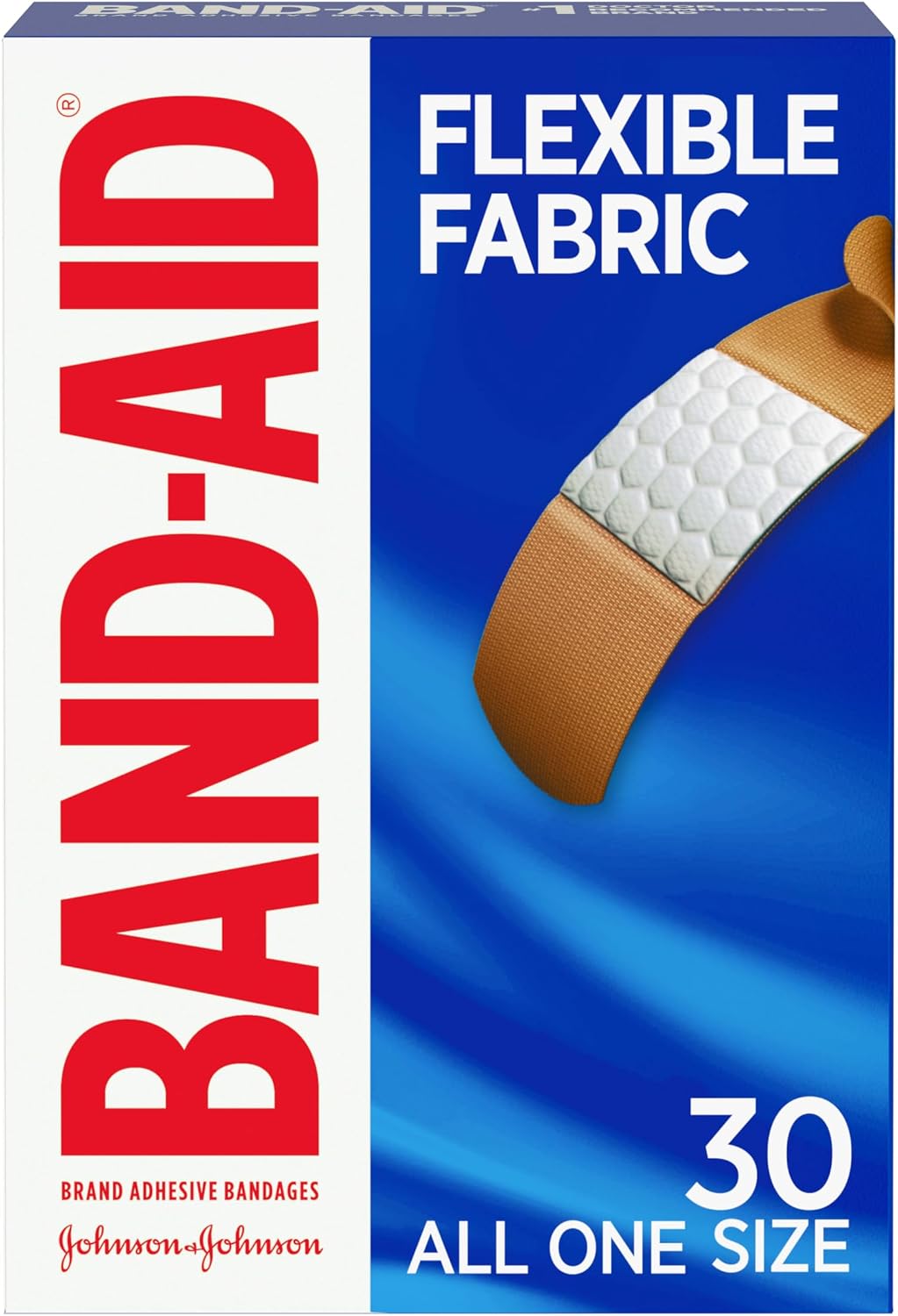 BAND-AID Brand Flexible Fabric Adhesive Bandages, Assorted Sizes, 100 Count