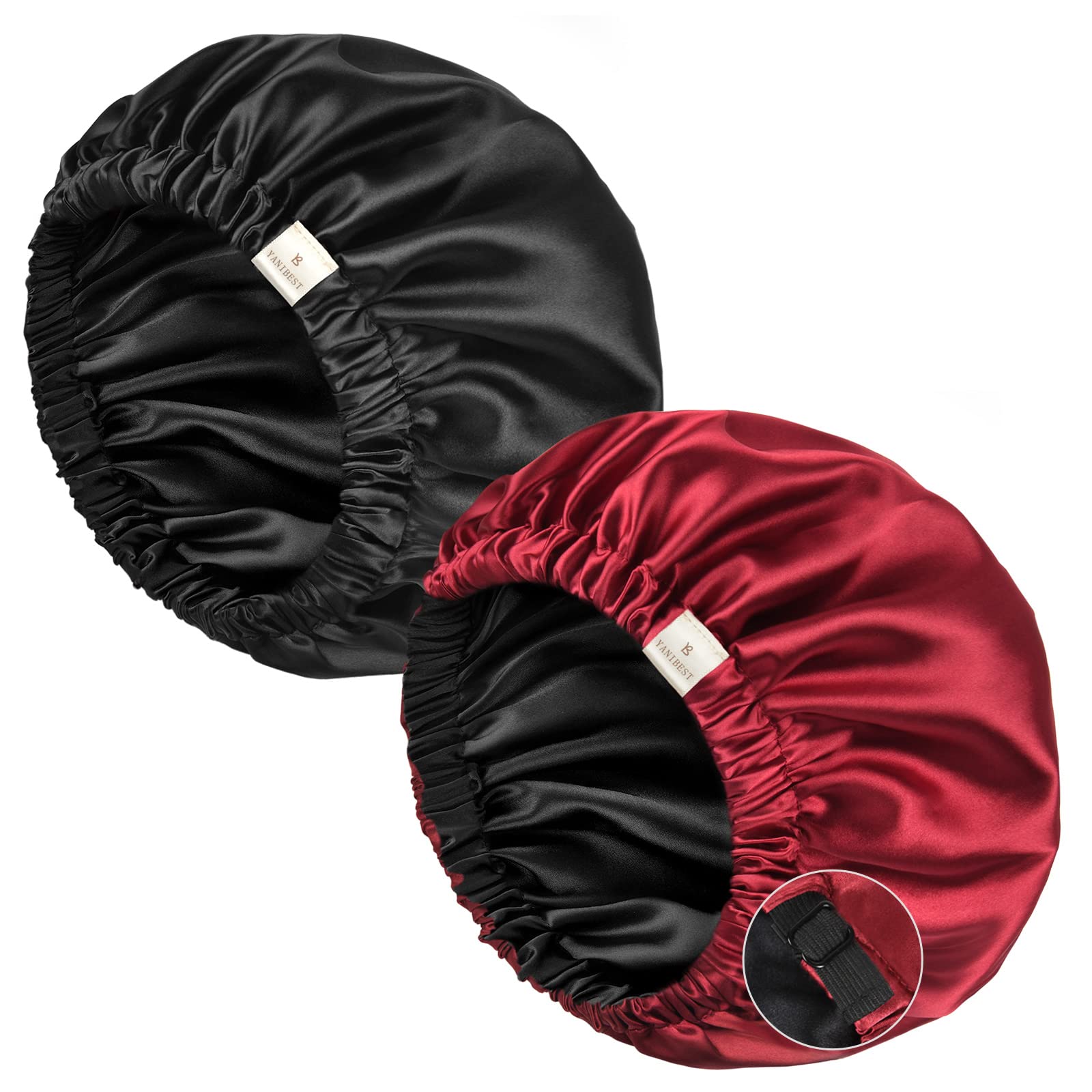 Yanibest Satin Sleep Bonnet – Adjustable Double Layer