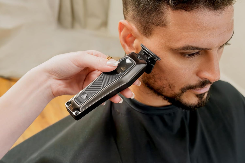 Andis 562703 Recon Professional Barber Vector Motor Beard & Hair Cordless Trimmer, DLC T-Blade, USB-C Charging with Premium Charge Stand, Black