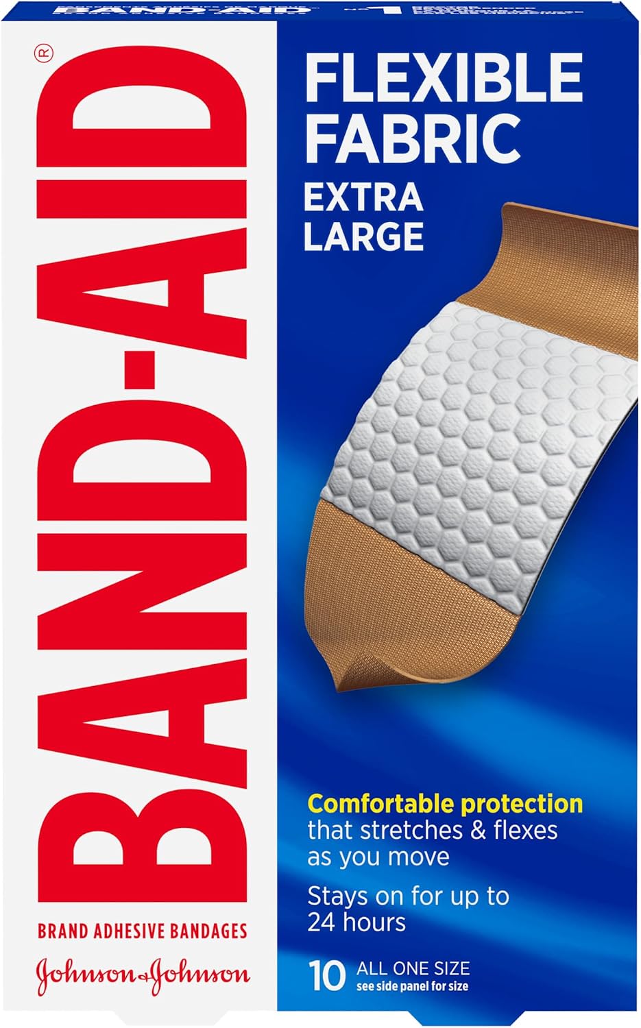 BAND-AID Brand Flexible Fabric Adhesive Bandages, Assorted Sizes, 100 Count
