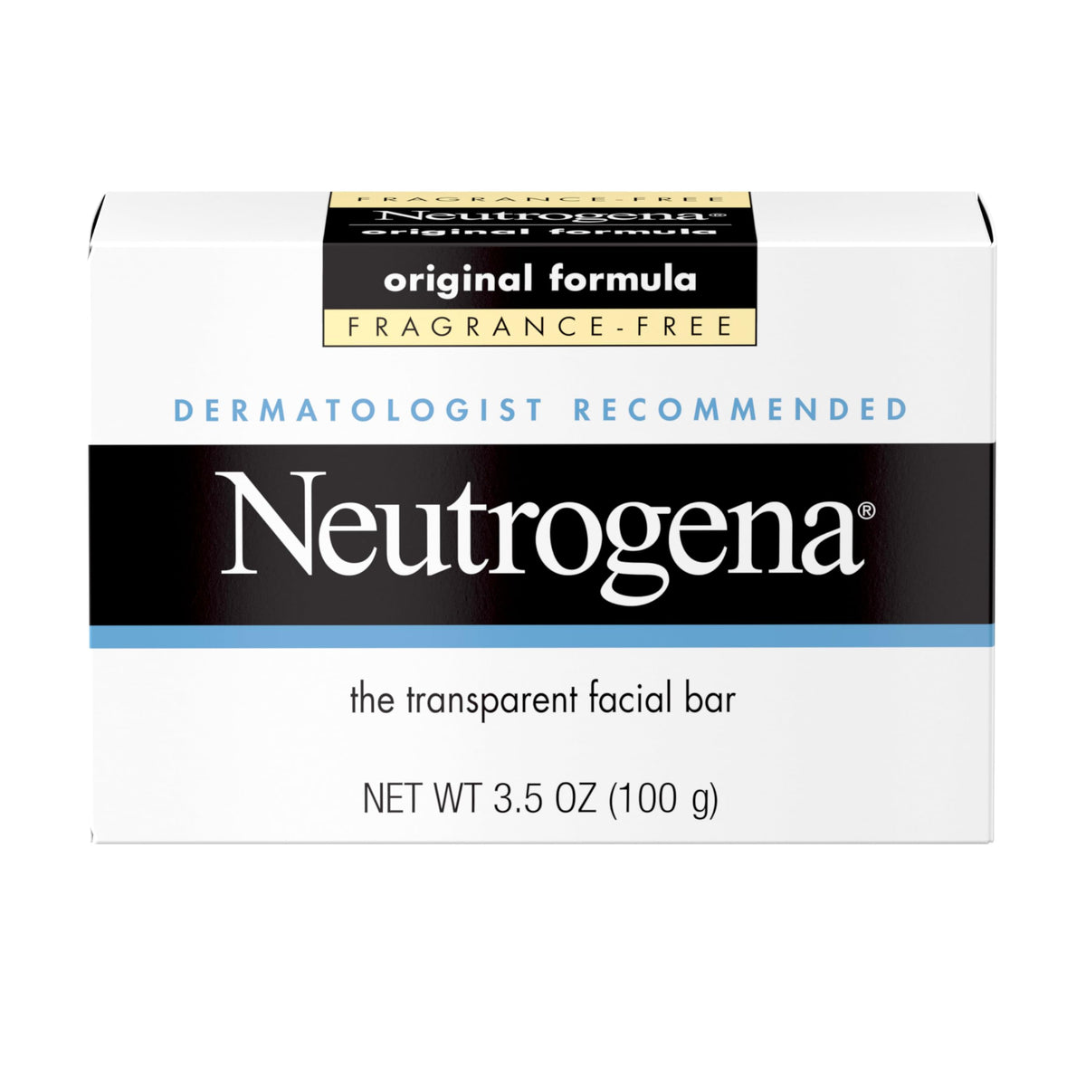 Neutrogena Original Transparent Facial Cleansing Bar, 3.5 oz