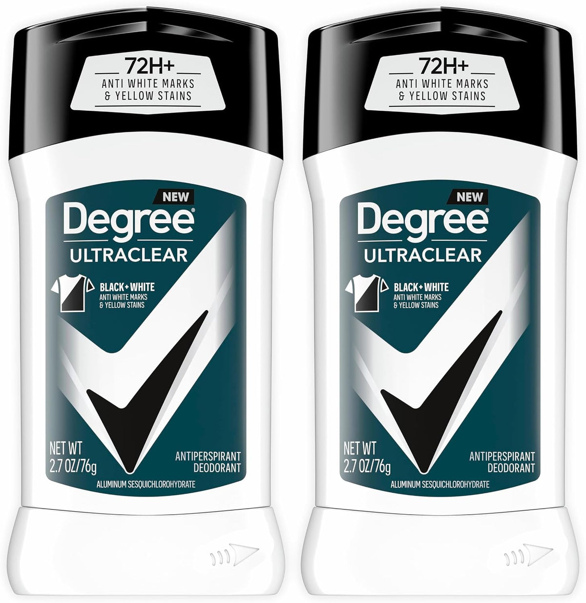 Degree Men UltraClear Antiperspirant Black+White Sweat & 2 Count 2.6