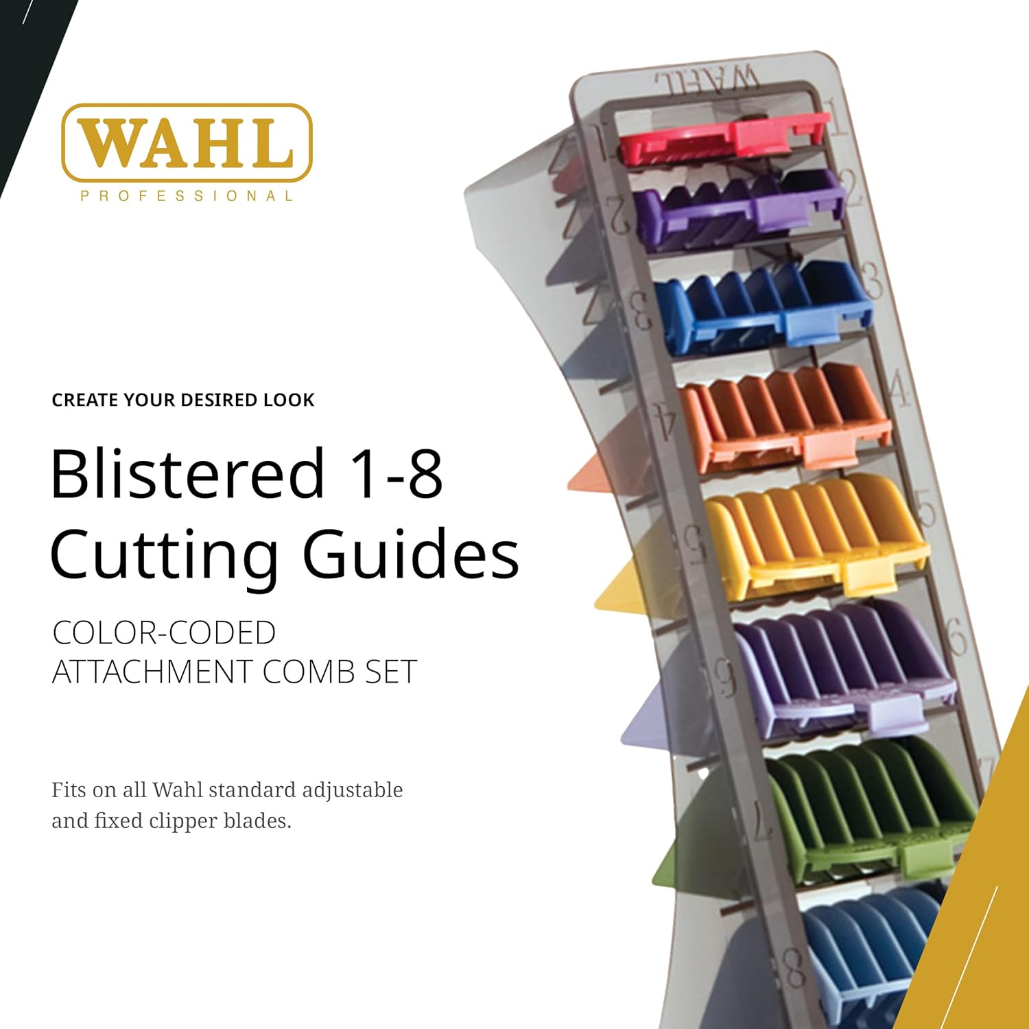 Wahl Professional Color-Coded Cutting Guides #1-8