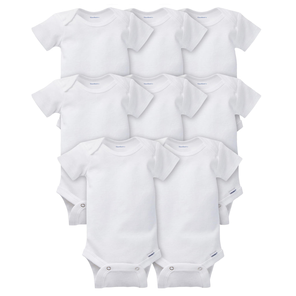 Gerber Baby Boys & Girls 8-Pack Short Sleeve Onesies Bodysuits