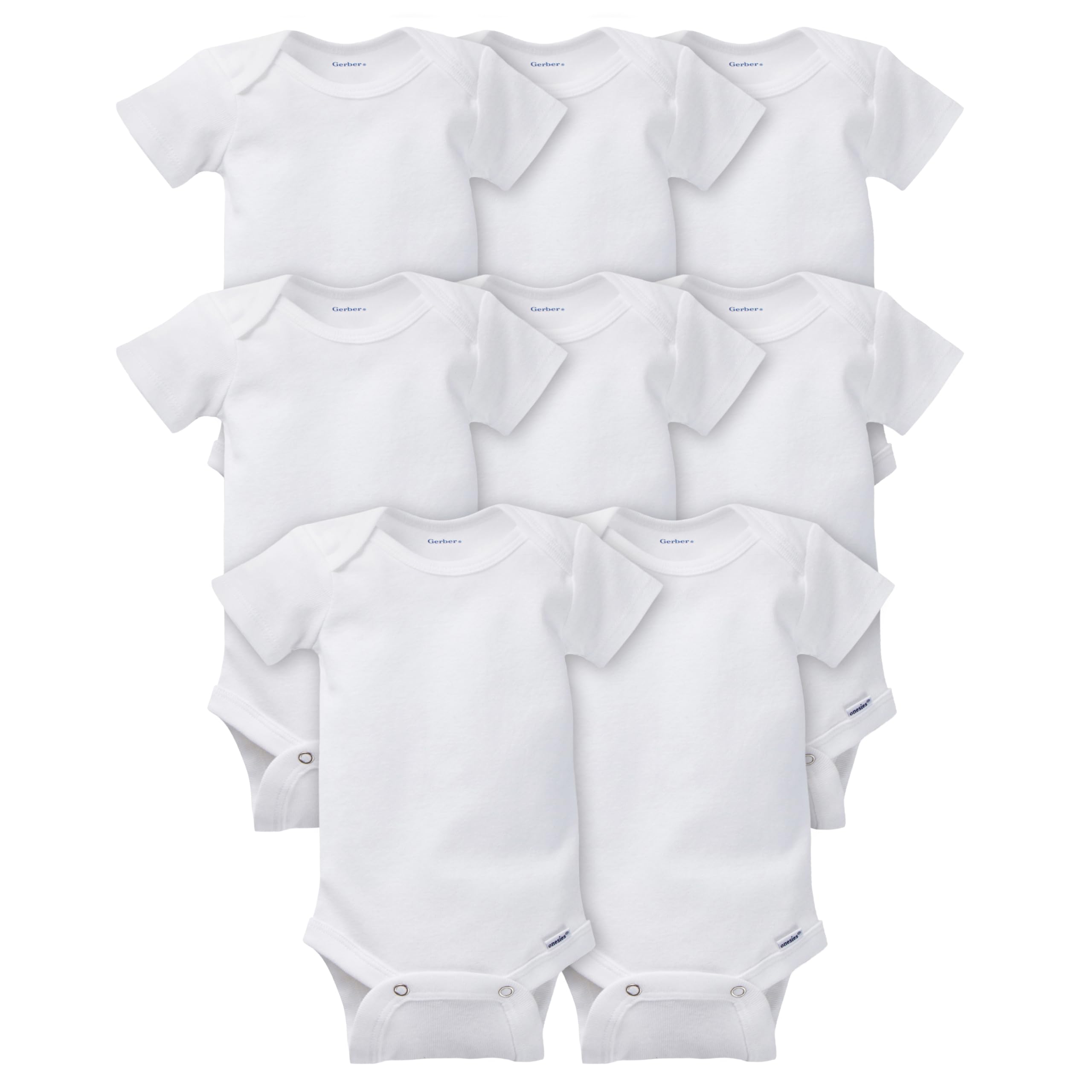 Gerber Baby Boys & Girls 8-Pack Short Sleeve Onesies Bodysuits