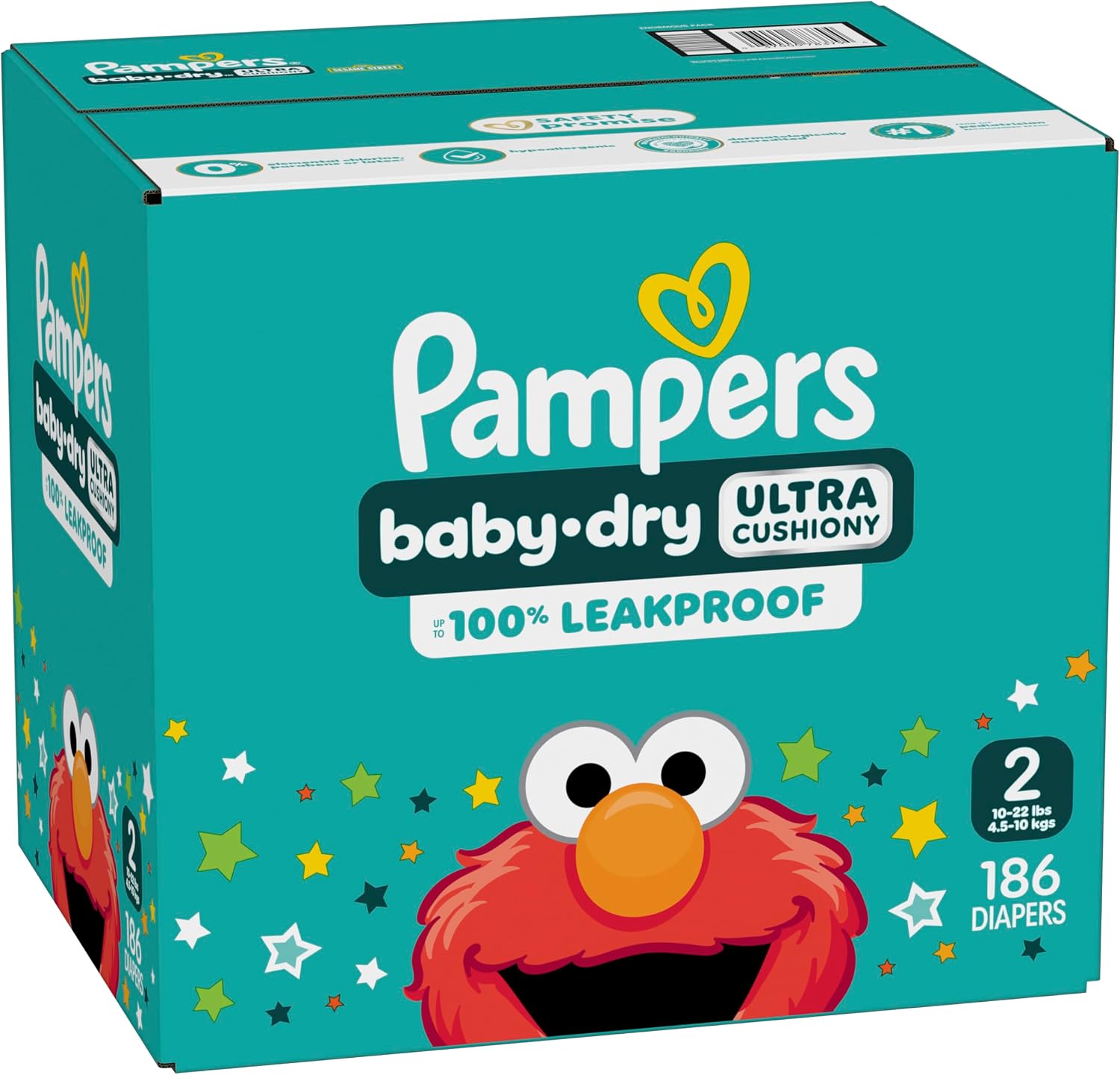 Pampers Diapers - Baby Dry - Size 3, 104 Count, Absorbent Disposable Infant Diaper (Packaging May Vary)