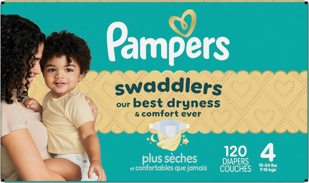 Pampers Swaddlers Newborn Diapers, Size Newborn (10 lbs), 84 Count, Fragrance Free, Hypoallergenic, Absorbent, Pediatrician Recommended, Skin Safe