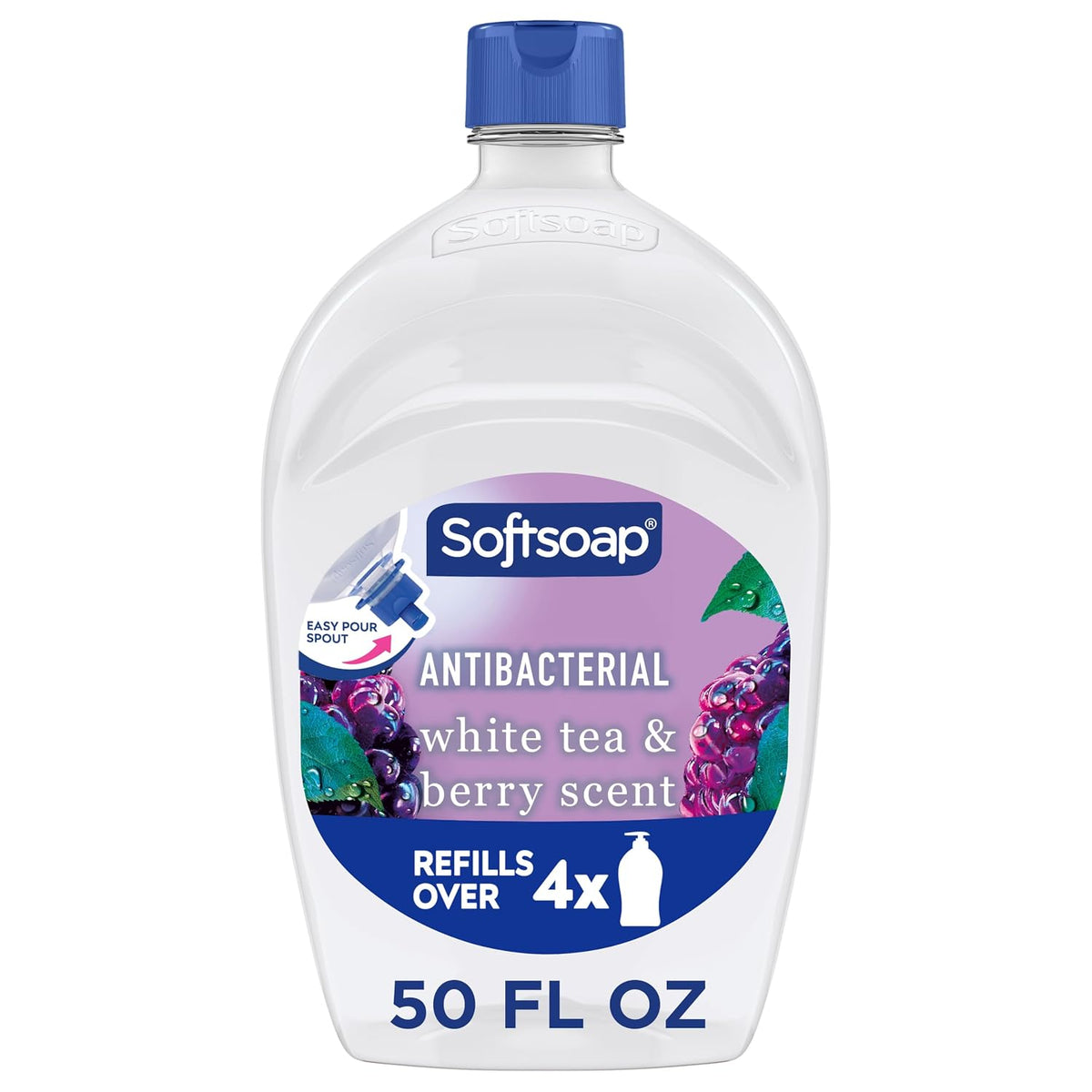 Softsoap Antibacterial Hand Soap Refill, White Tea & Berry Scent, 50 fl oz