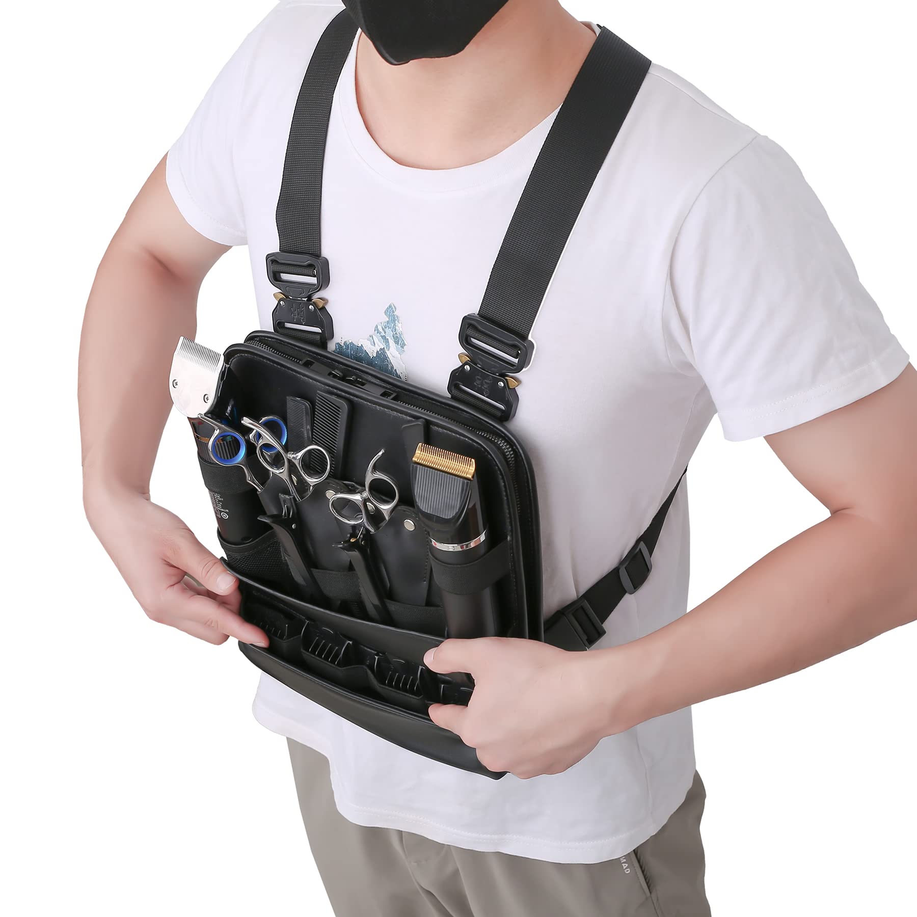 Leather Chest Rig Bag for Barbers