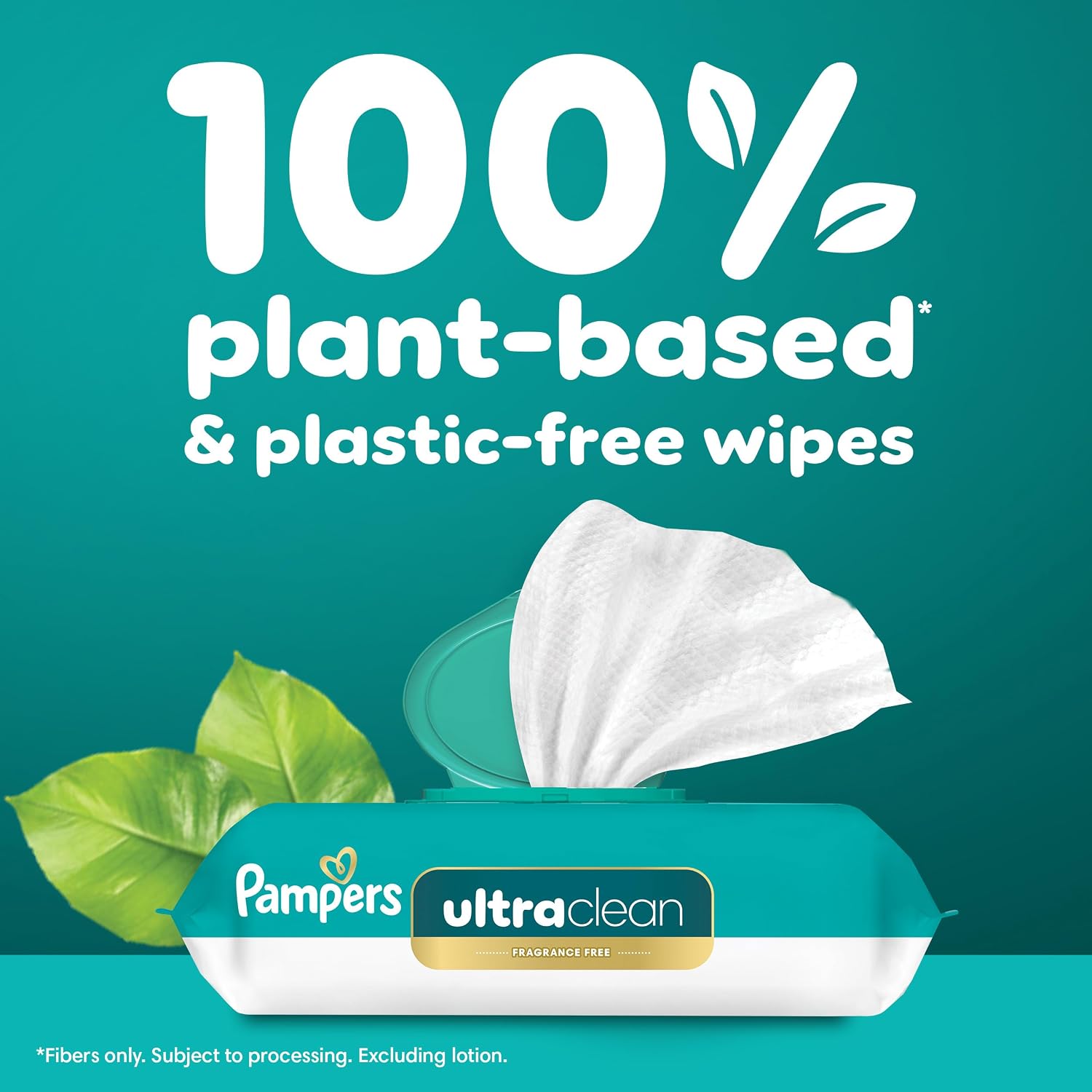 Pampers Ultraclean Baby Wipes (Previously 'Free & Gentle'), 99% Water, Hypoallergenic, Unscented, 100% Plant Based, Plastic-Free, 936 Wipes Total (12X Flip-Top Packs)